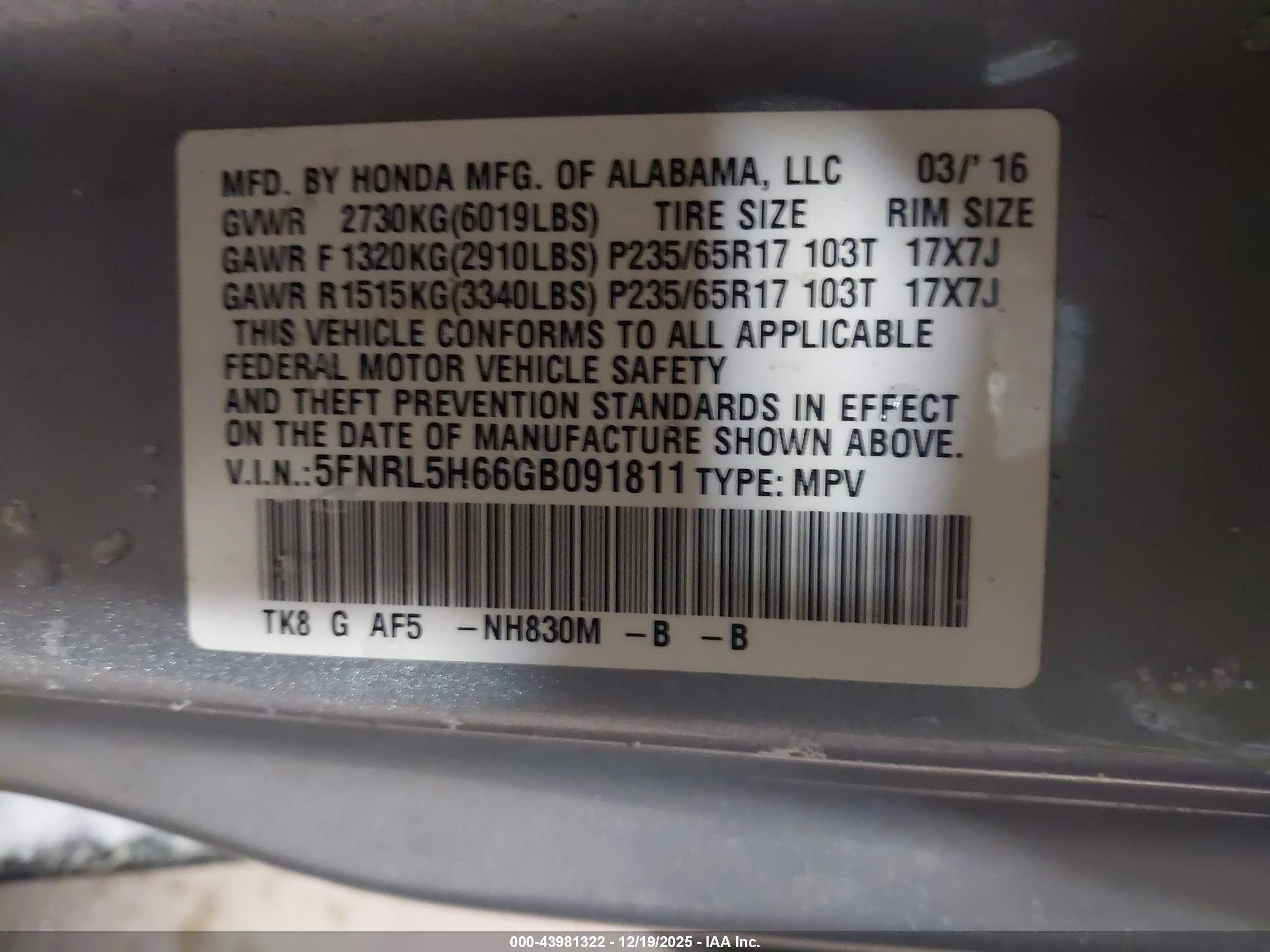 HONDA ODYSSEY image 9