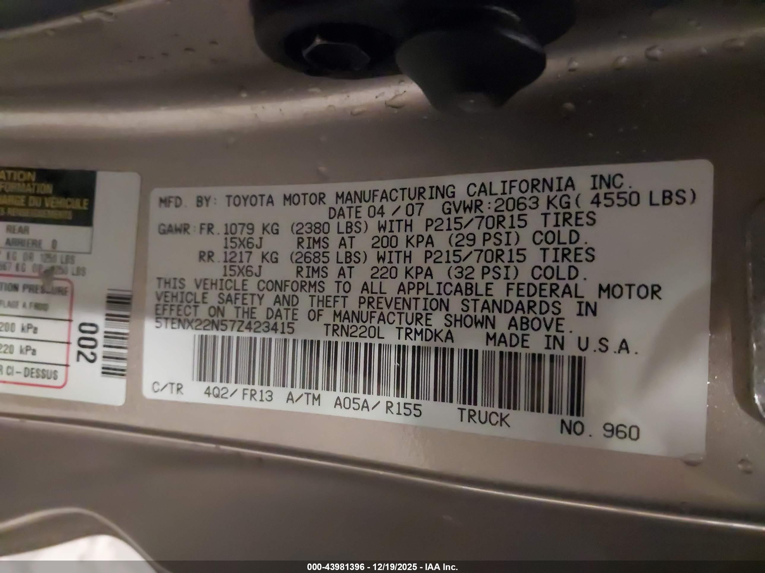 TOYOTA TACOMA image 9