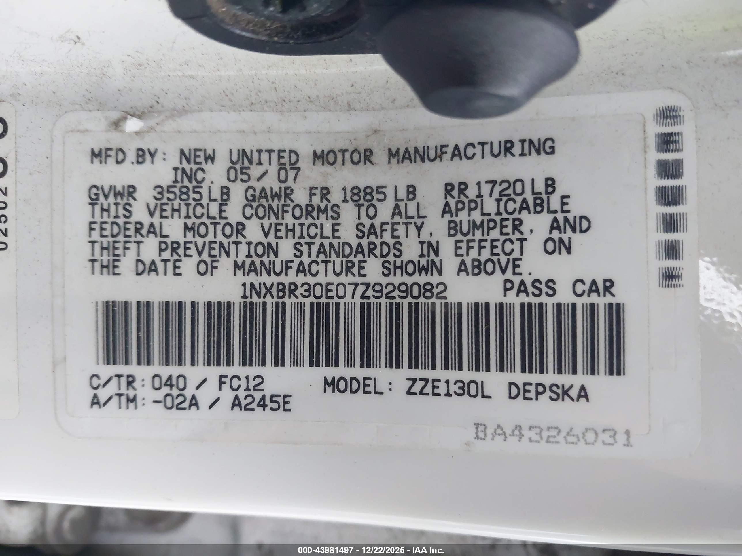 TOYOTA COROLLA image 9