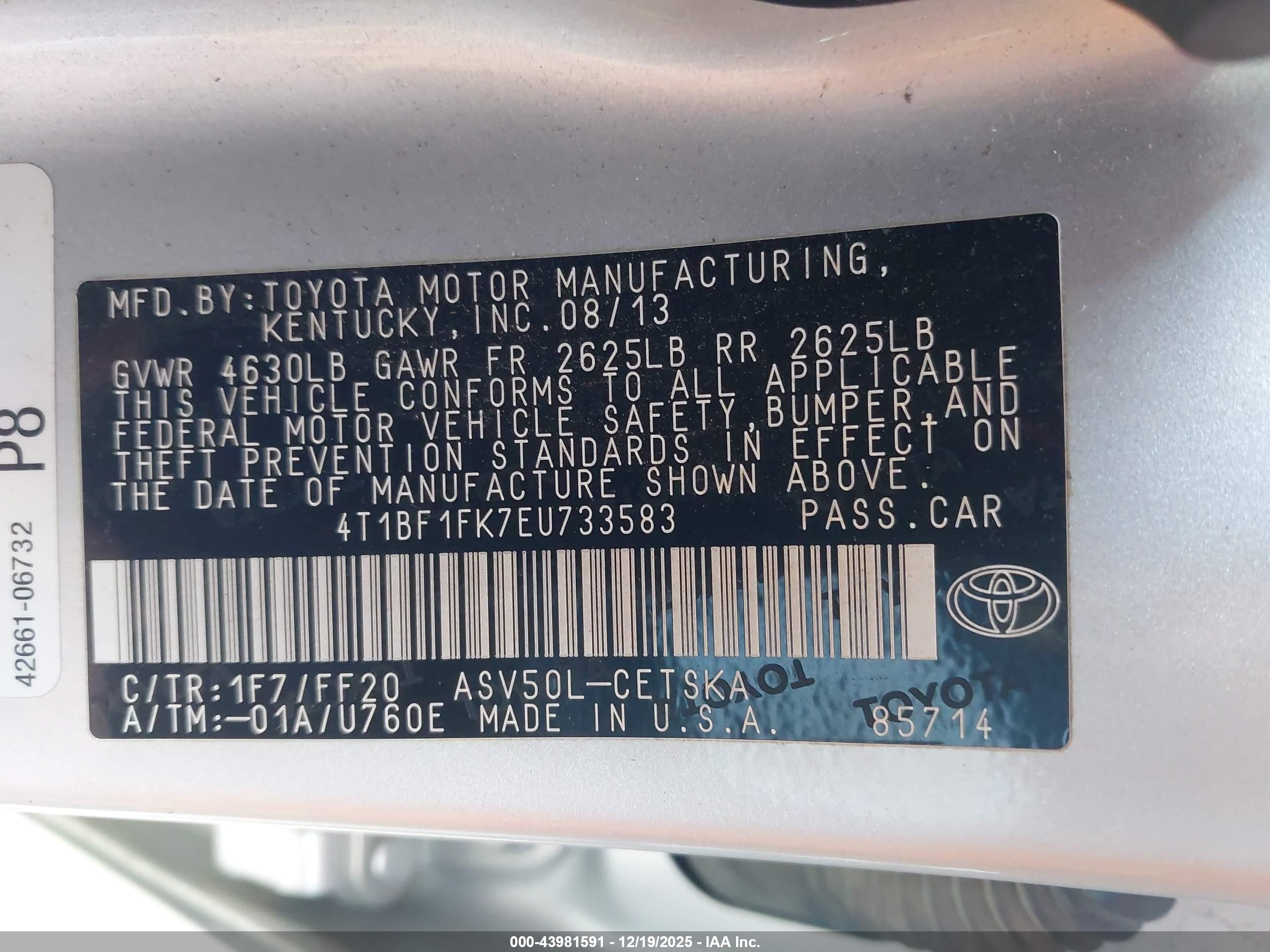 TOYOTA CAMRY image 9