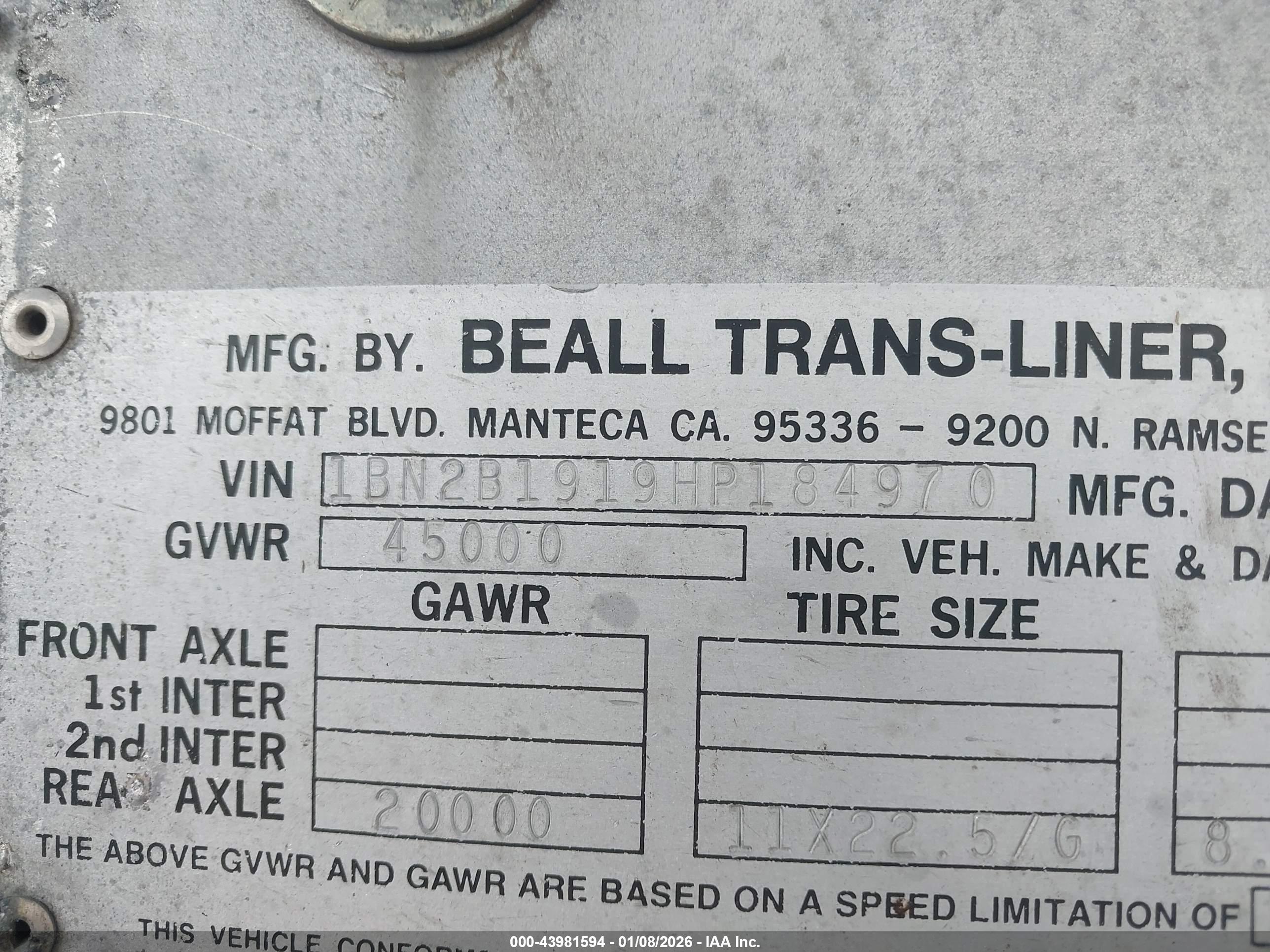 BEALL TRANS-LINER image 9
