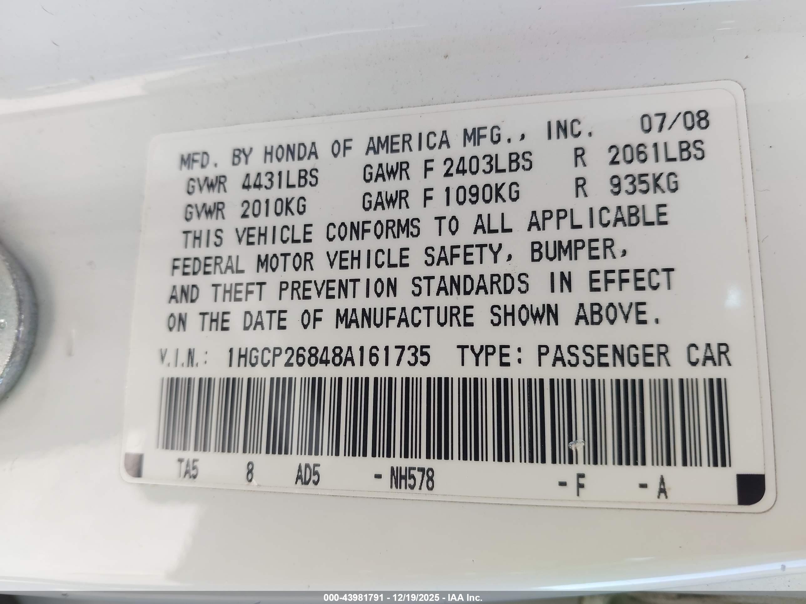 HONDA ACCORD image 9