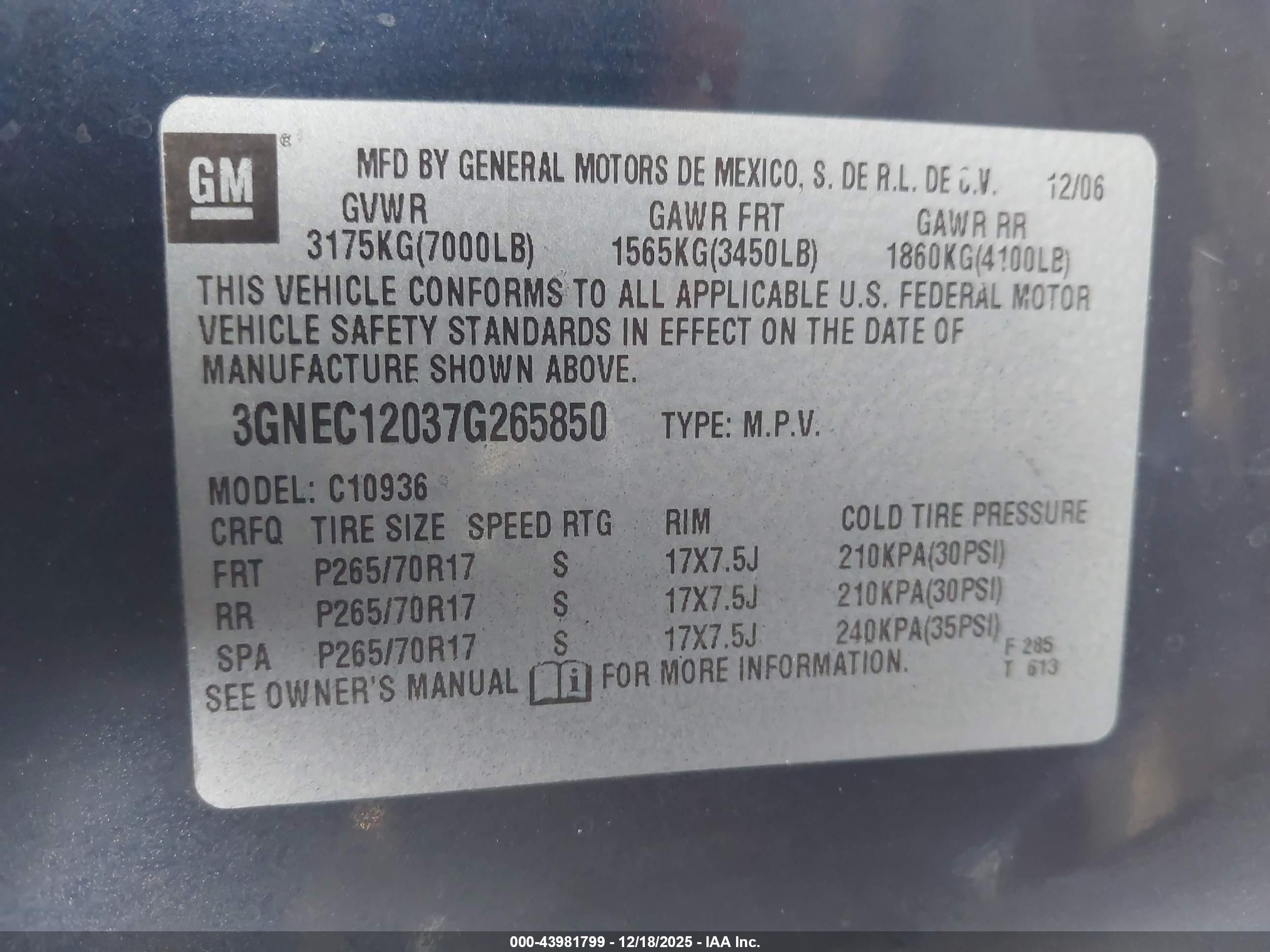 CHEVROLET AVALANCHE image 9
