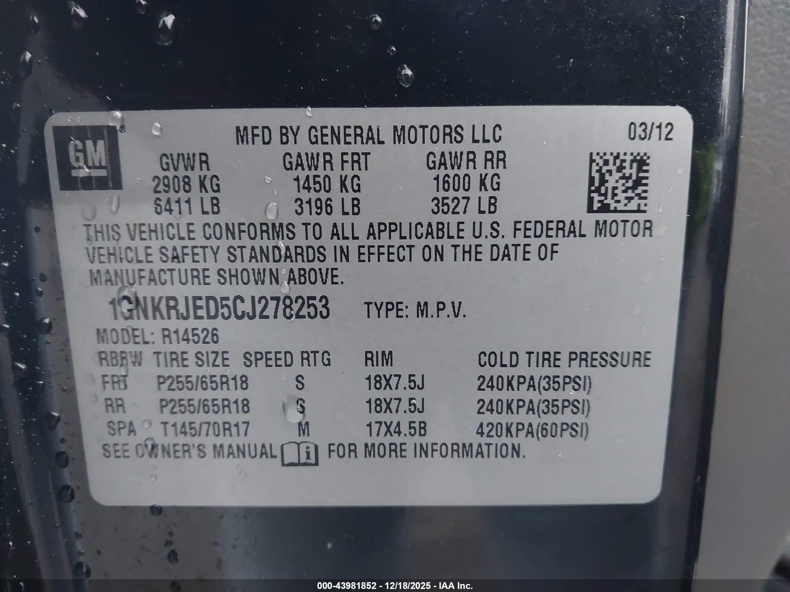 CHEVROLET TRAVERSE image 9