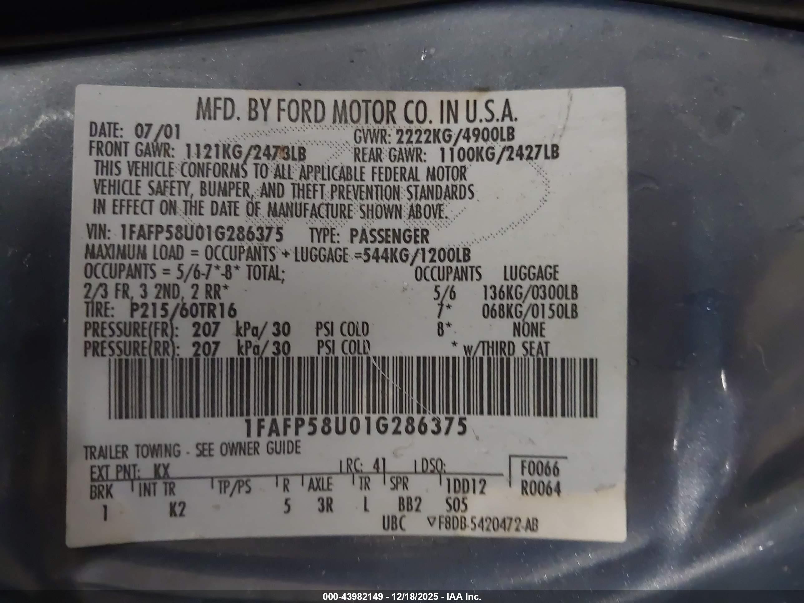FORD TAURUS image 9