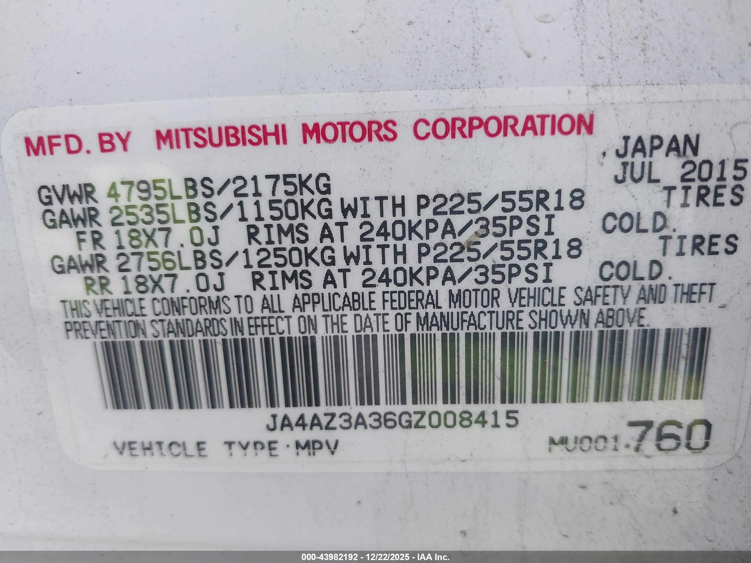 MITSUBISHI OUTLANDER image 9