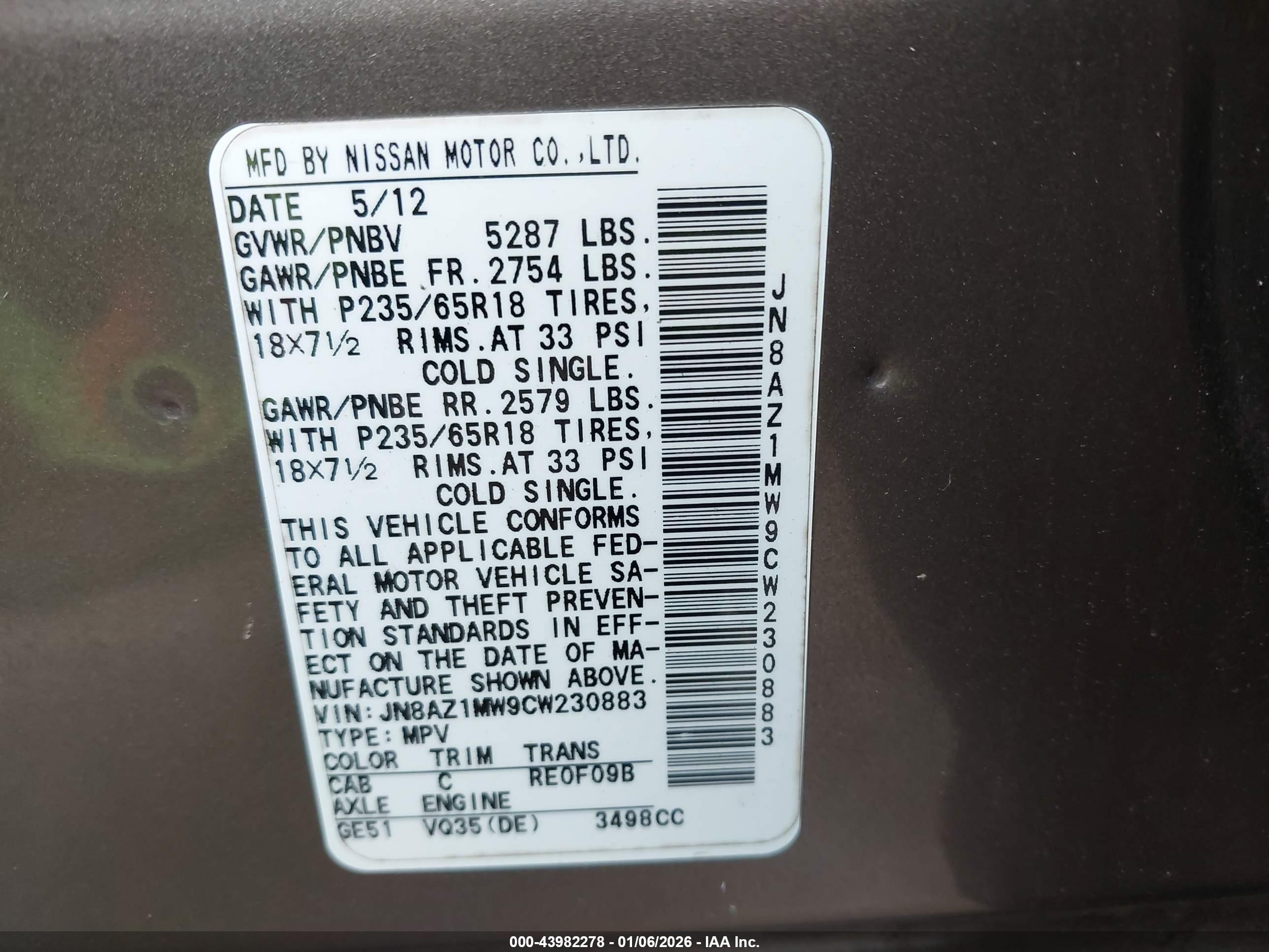 NISSAN MURANO image 9