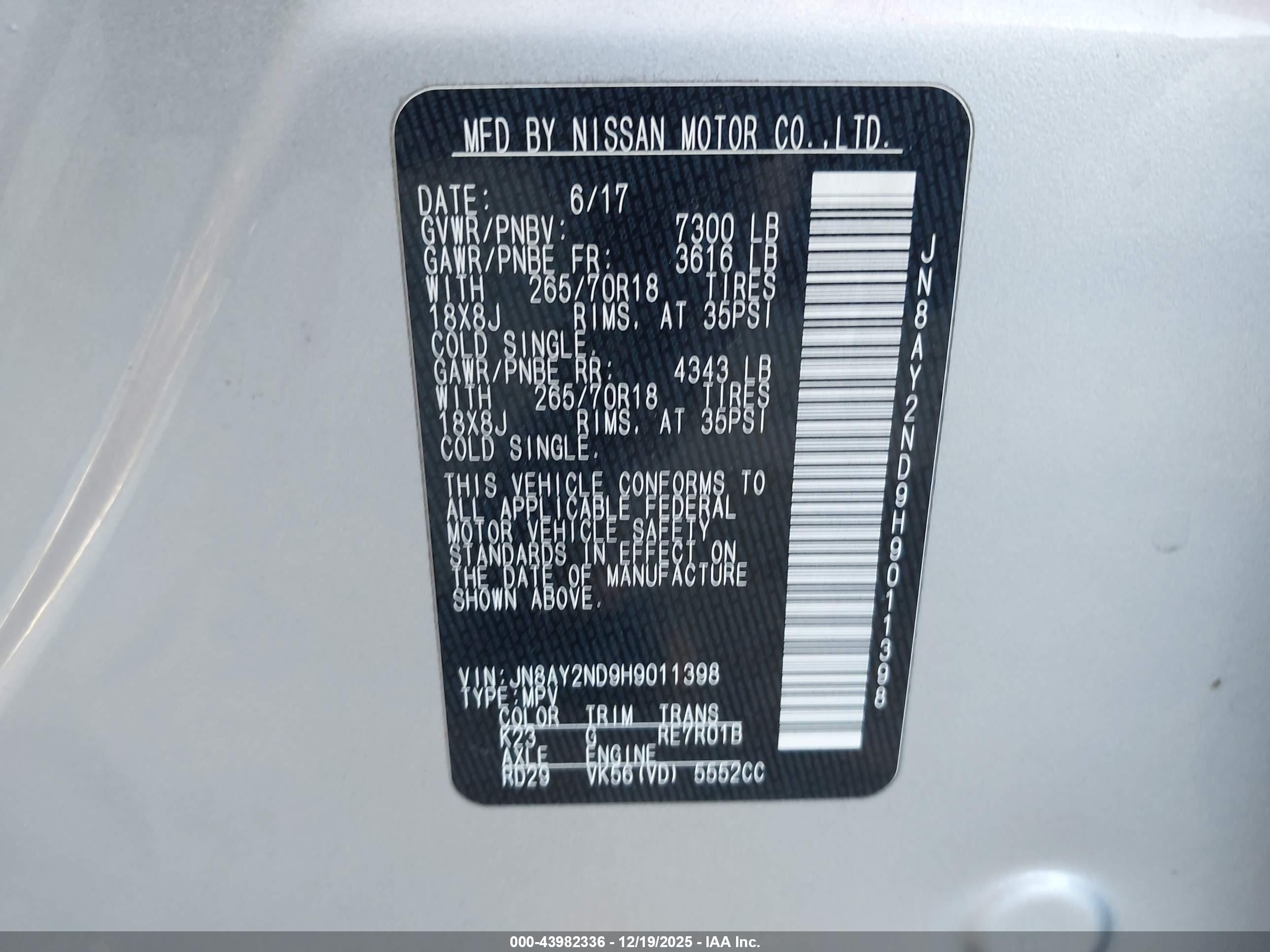 NISSAN ARMADA image 9
