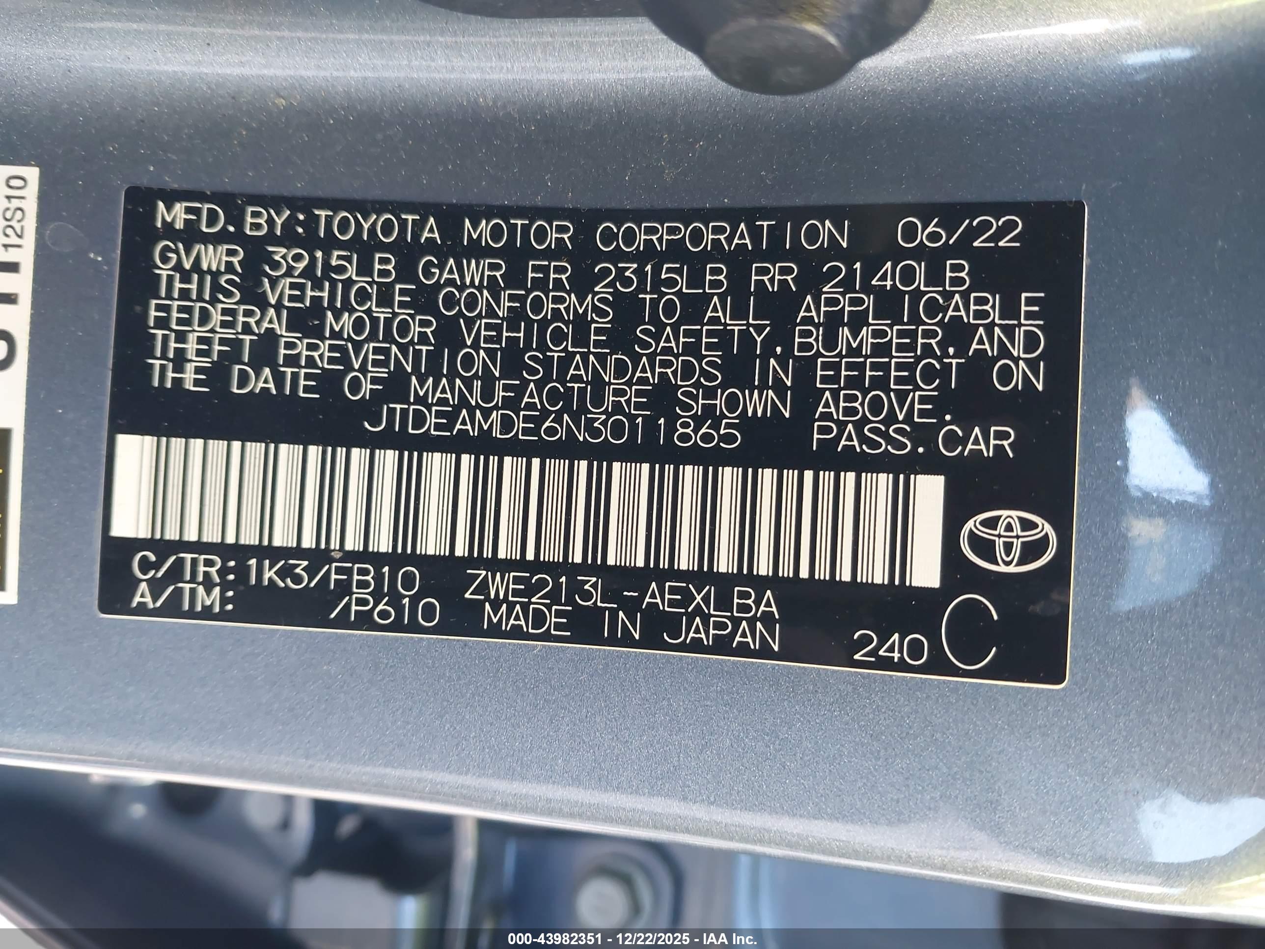 TOYOTA COROLLA image 9