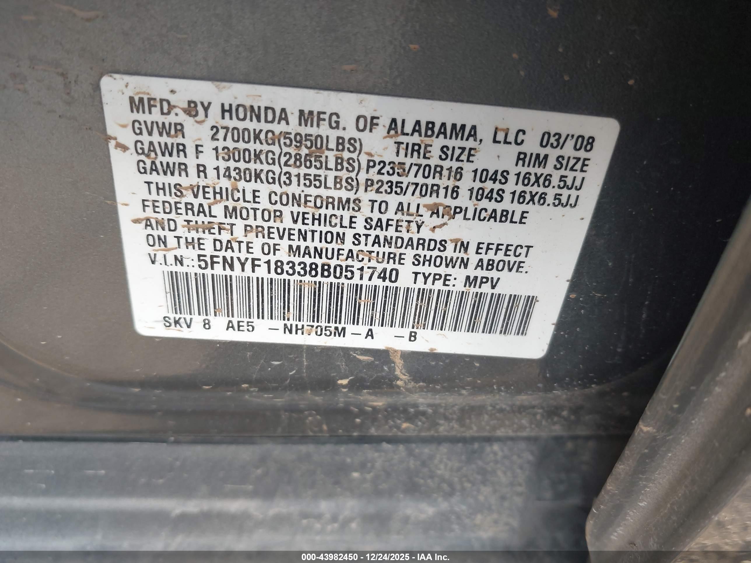 HONDA PILOT image 9