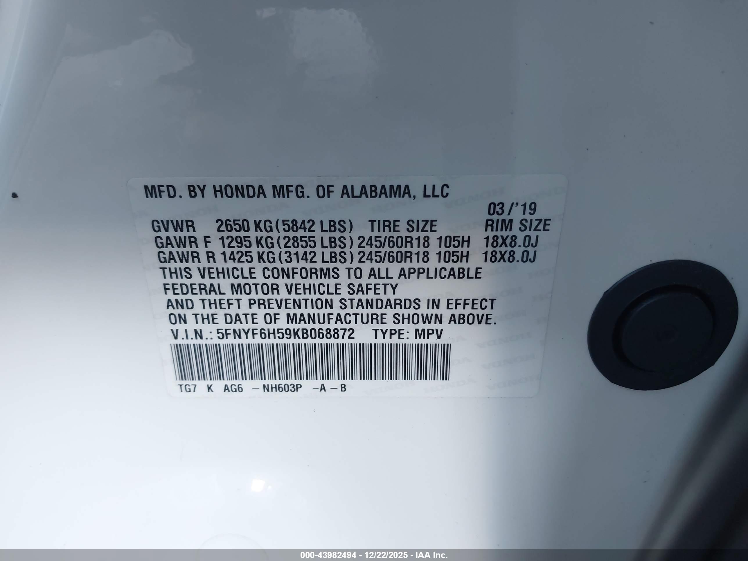 HONDA PILOT image 9