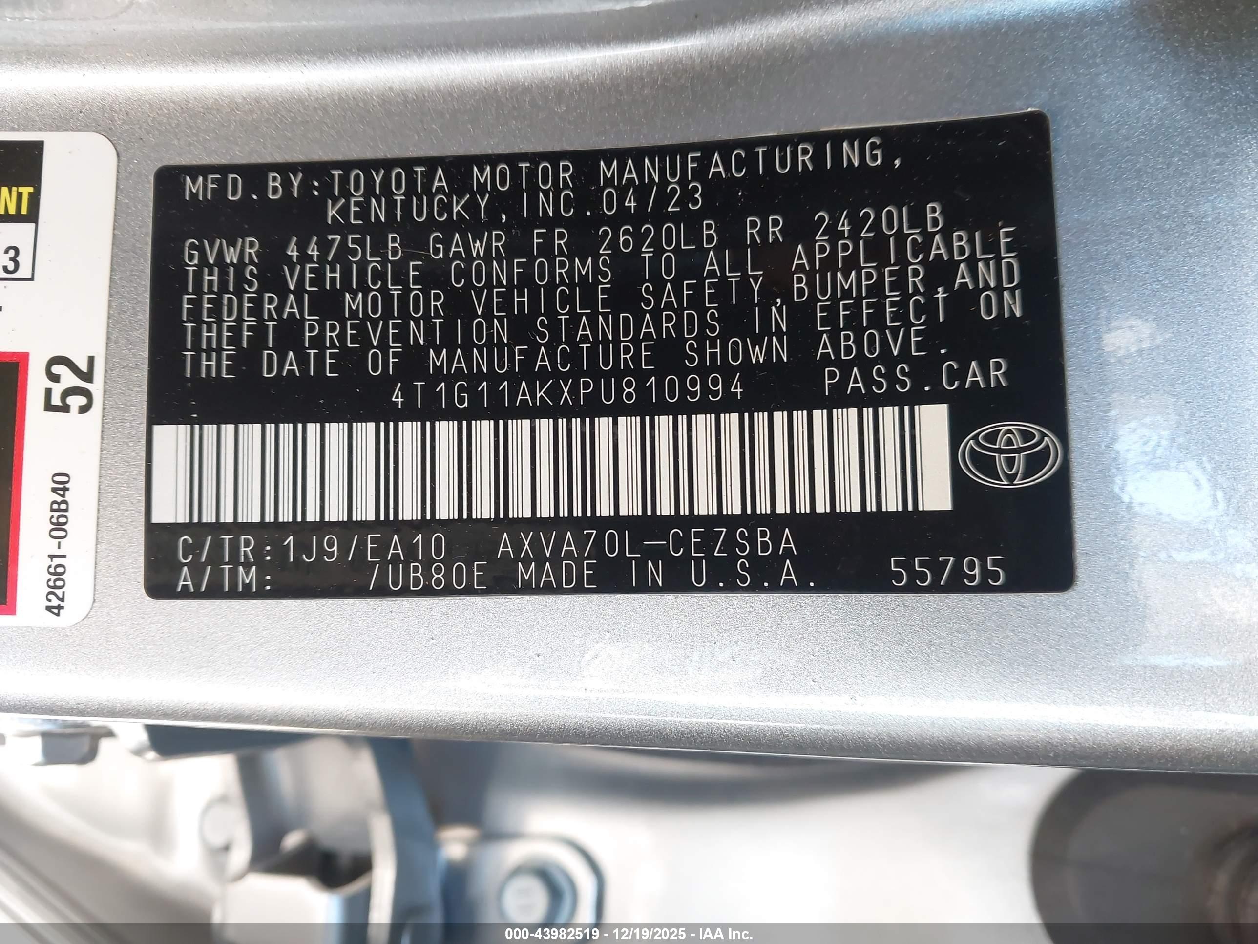 TOYOTA CAMRY image 9