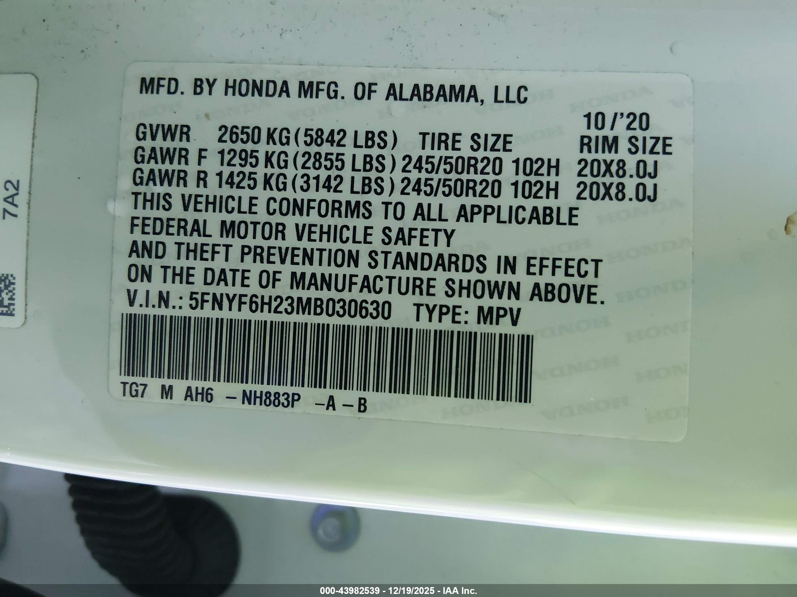 HONDA PILOT image 9