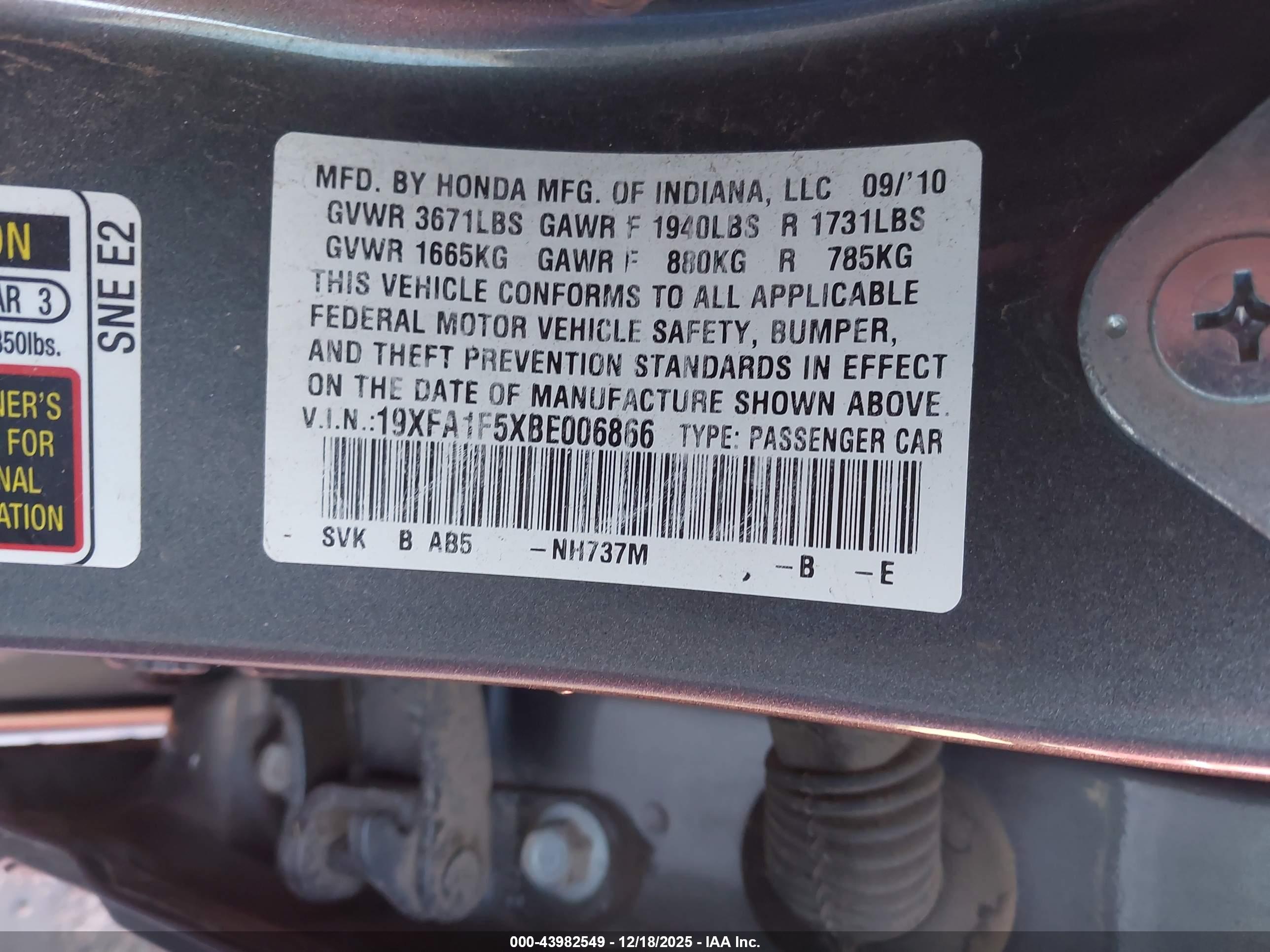 HONDA CIVIC image 9