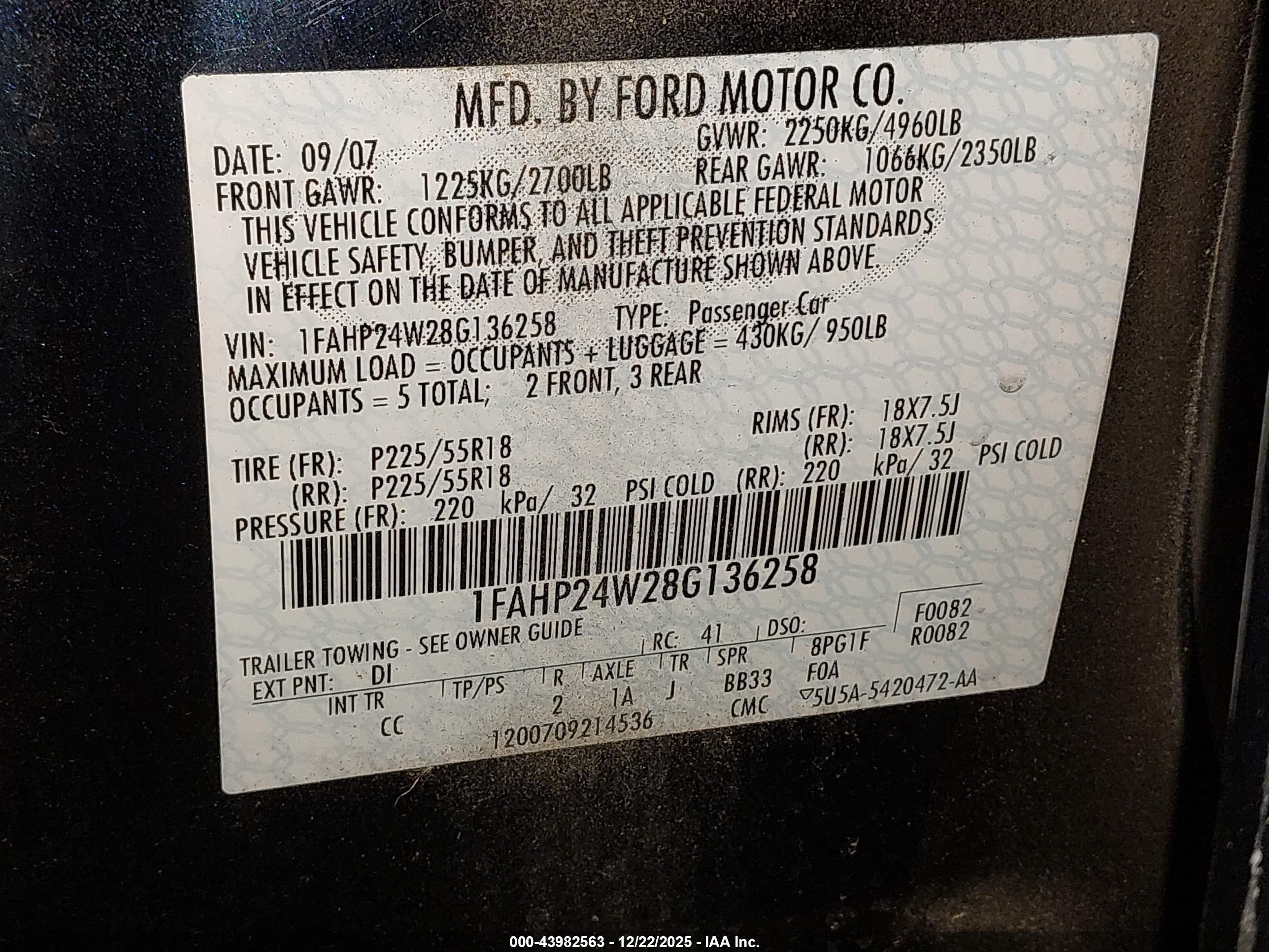 FORD TAURUS image 9