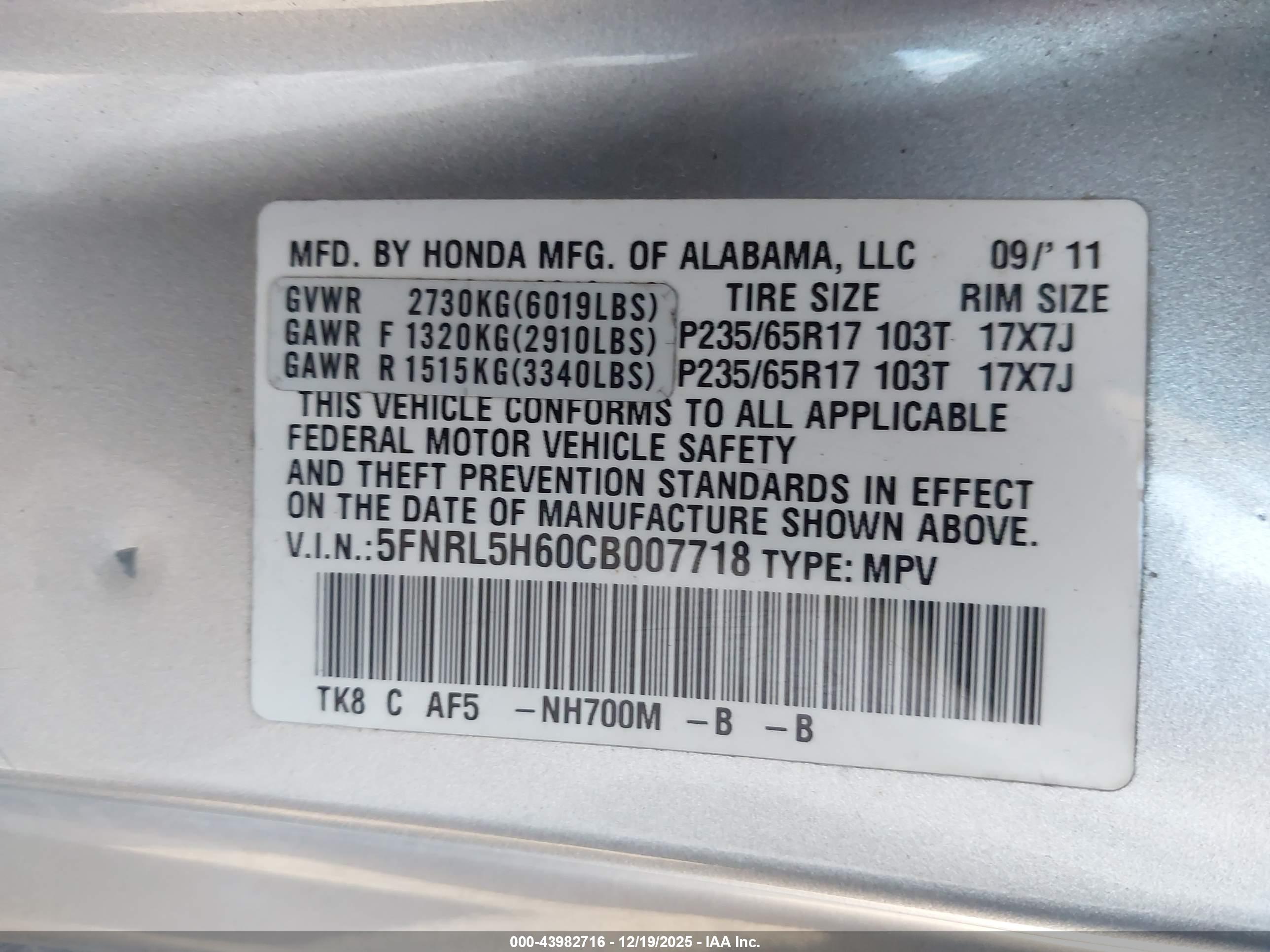 HONDA ODYSSEY image 9