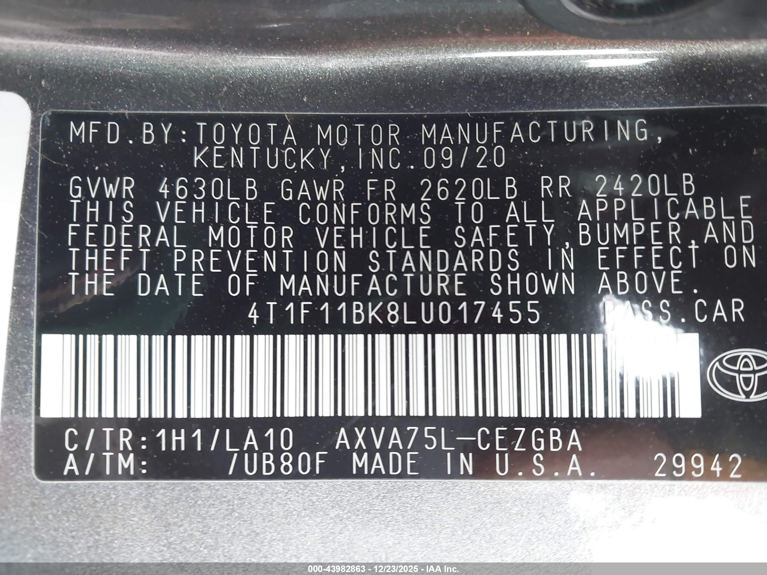 TOYOTA CAMRY image 9