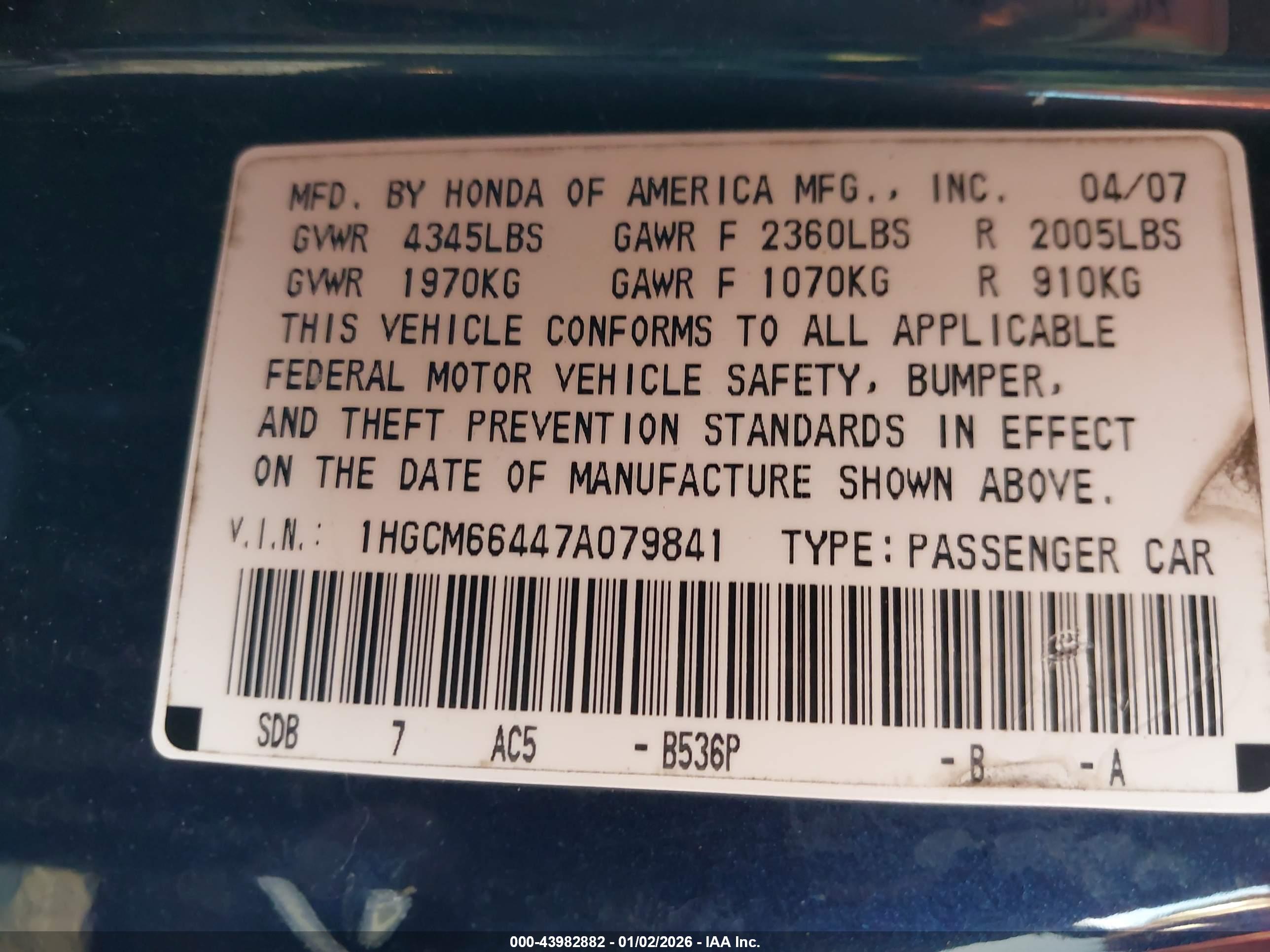 HONDA ACCORD image 9