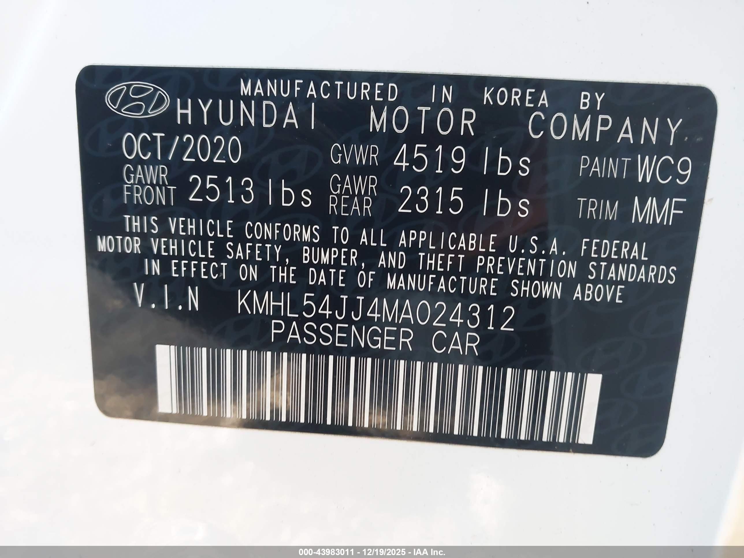 HYUNDAI SONATA image 9
