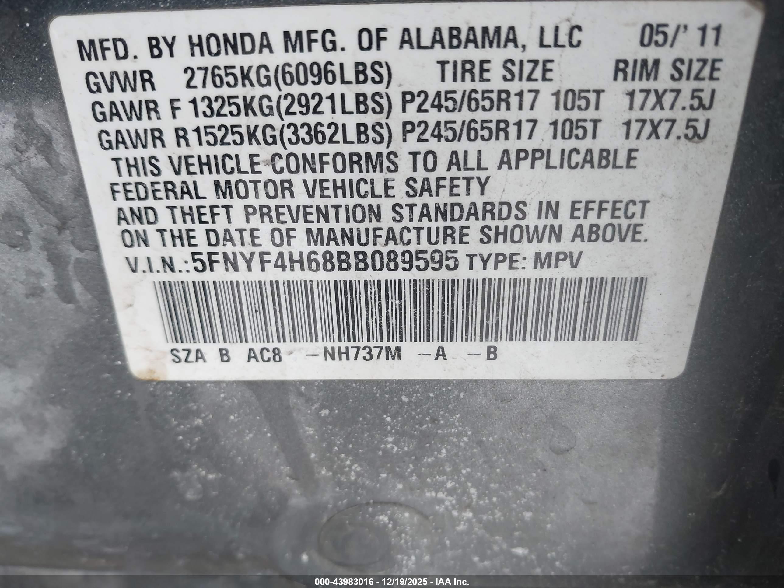 HONDA PILOT image 9