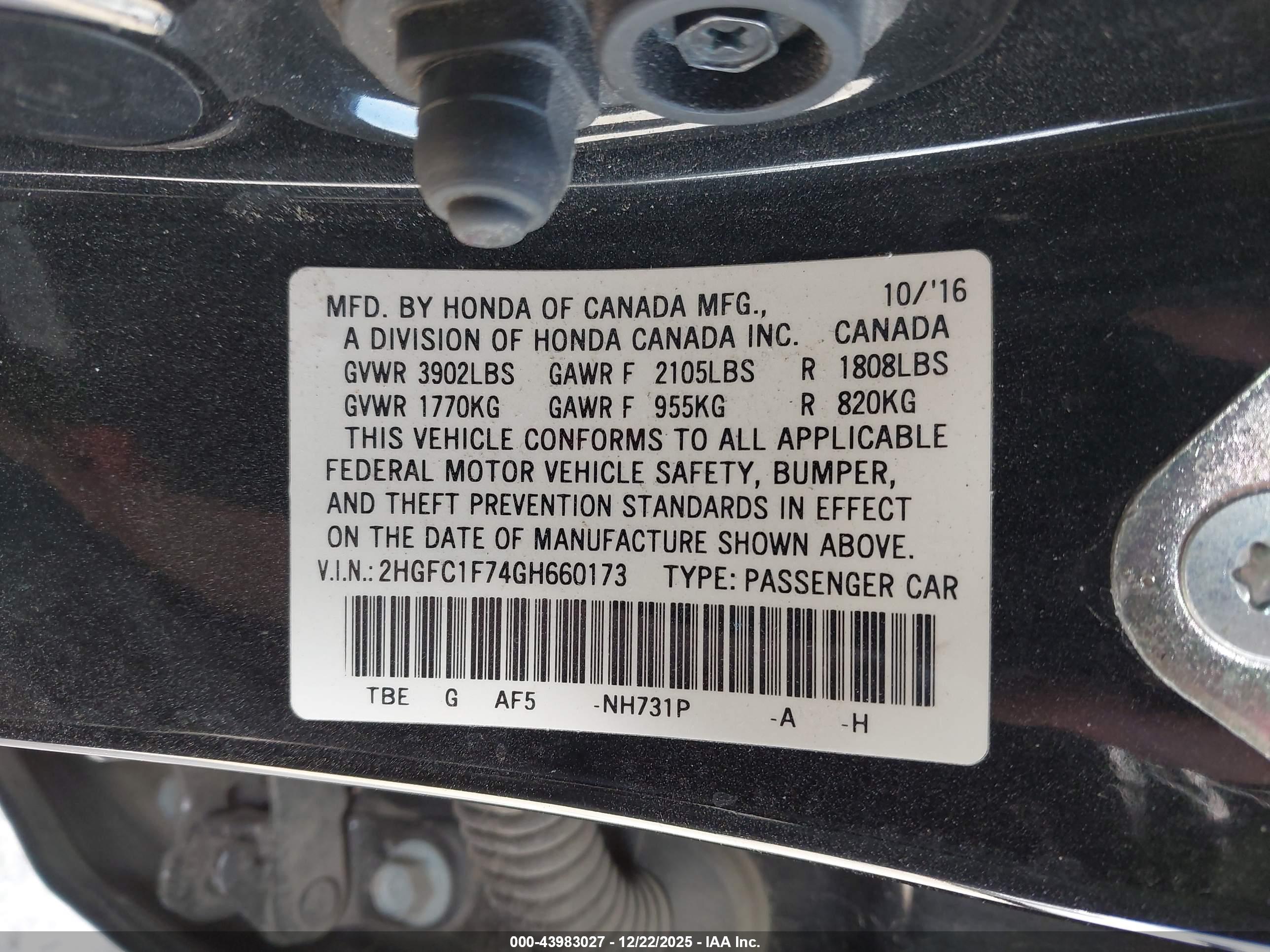 HONDA CIVIC image 9
