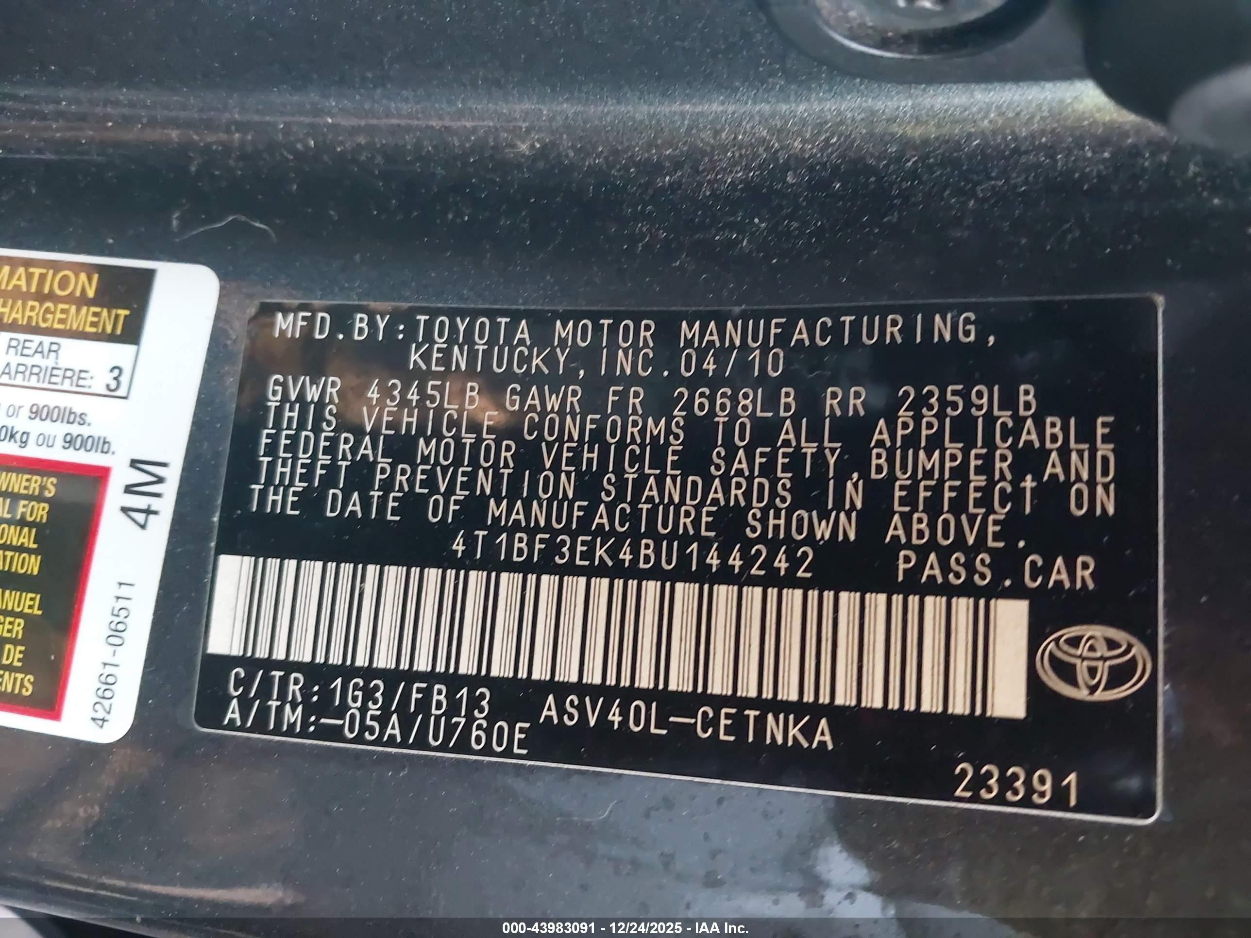 TOYOTA CAMRY image 9