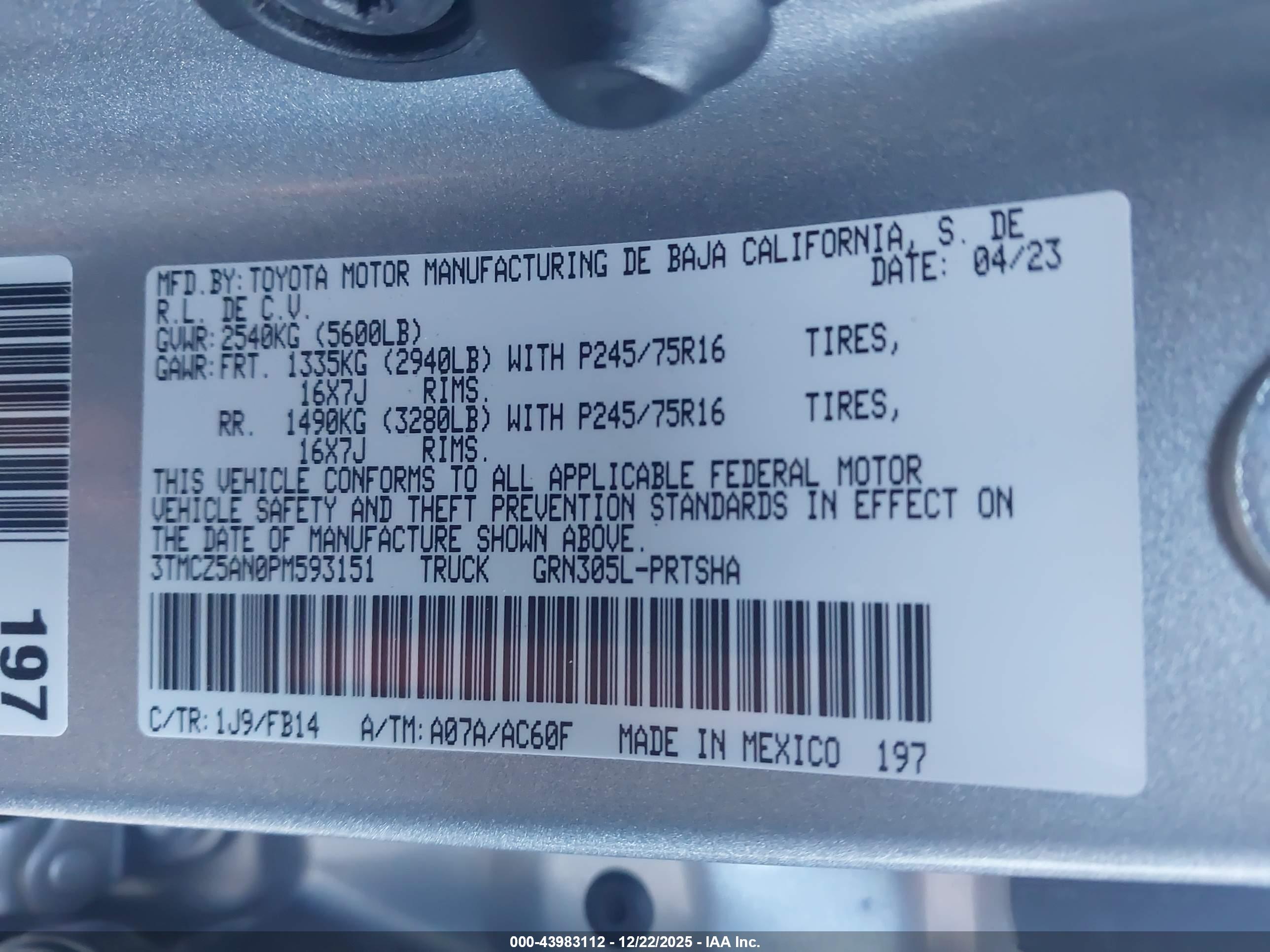 TOYOTA TACOMA image 9