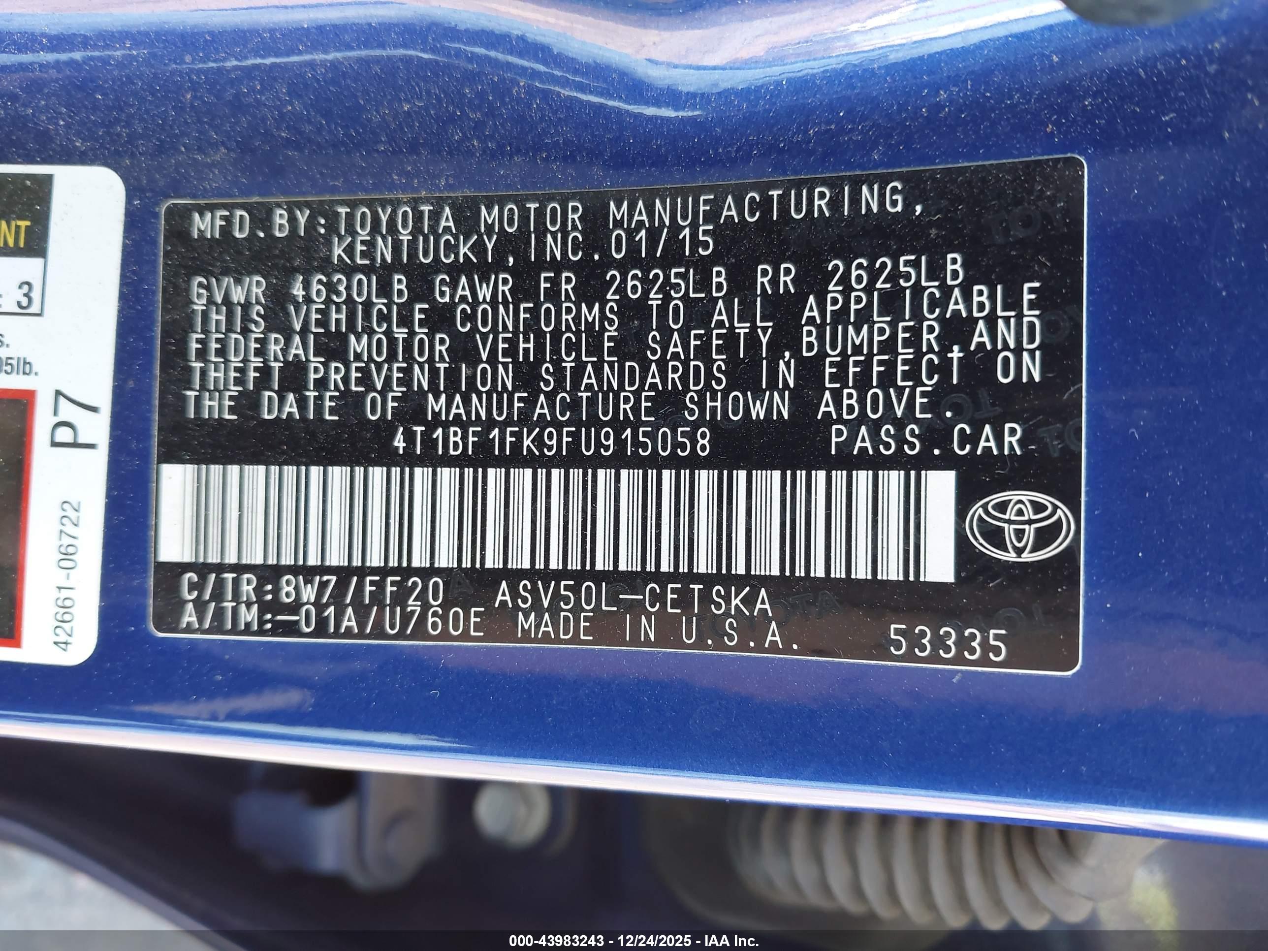 TOYOTA CAMRY image 9