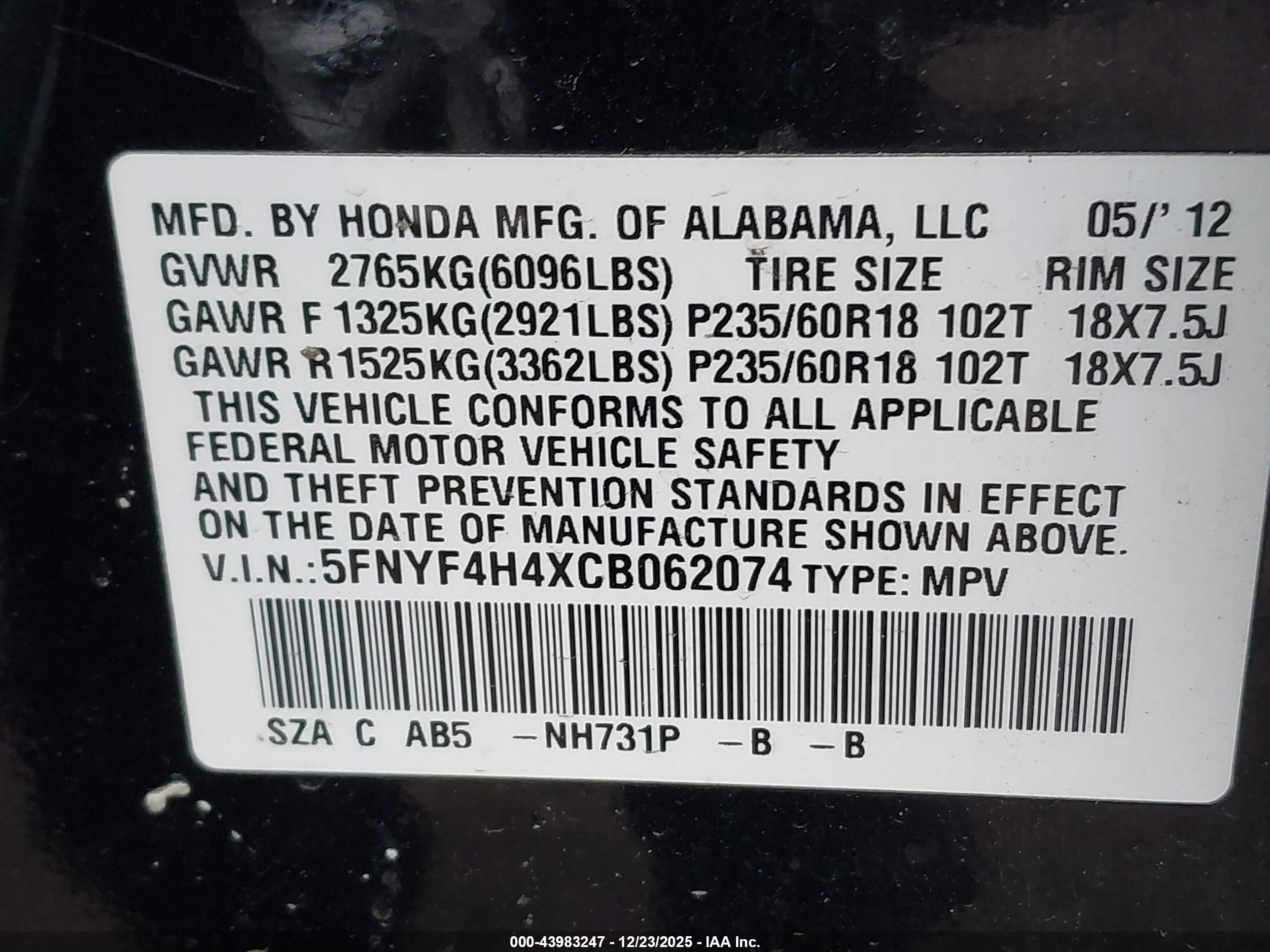 HONDA PILOT image 9
