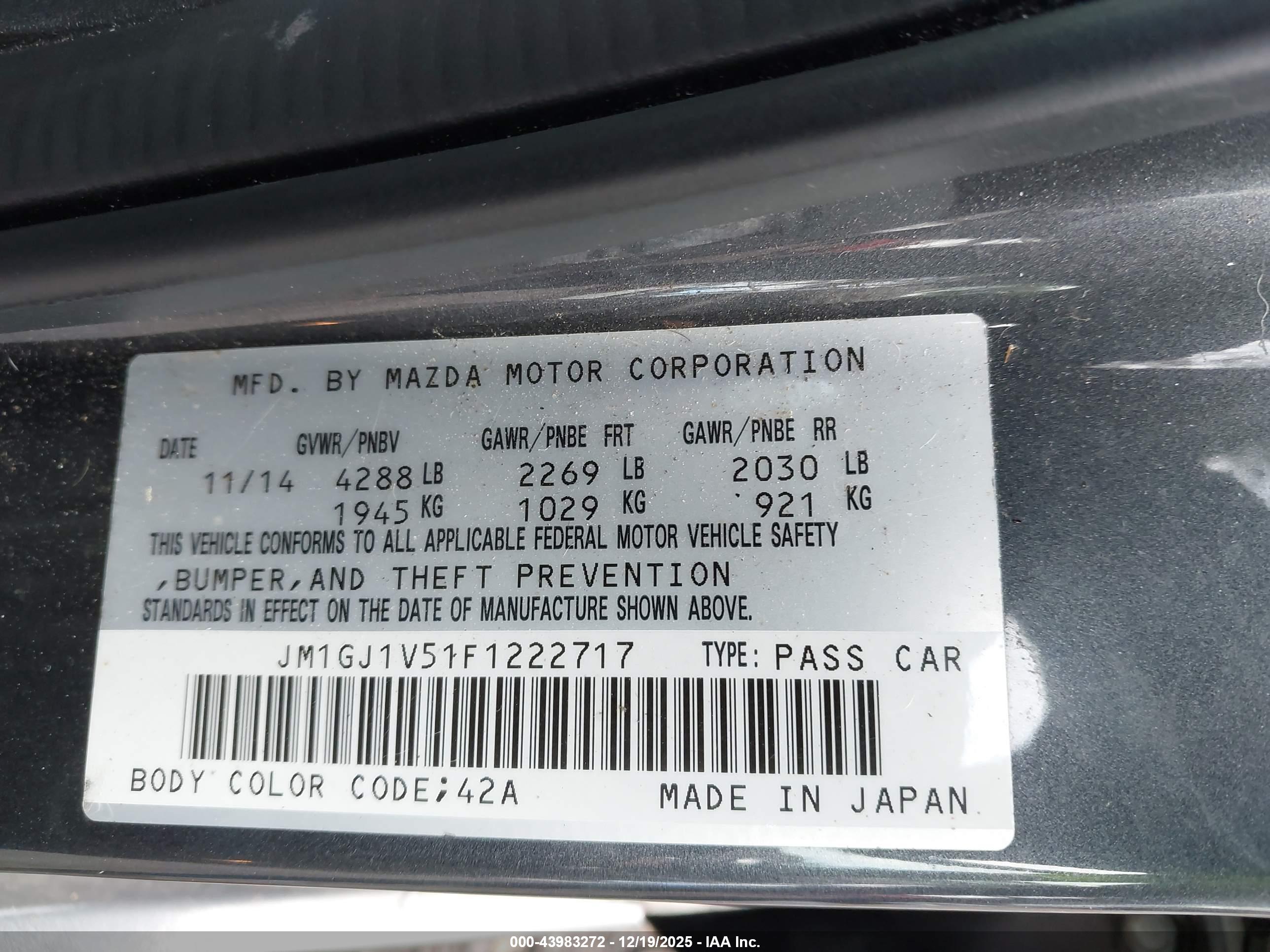MAZDA MAZDA6 image 9