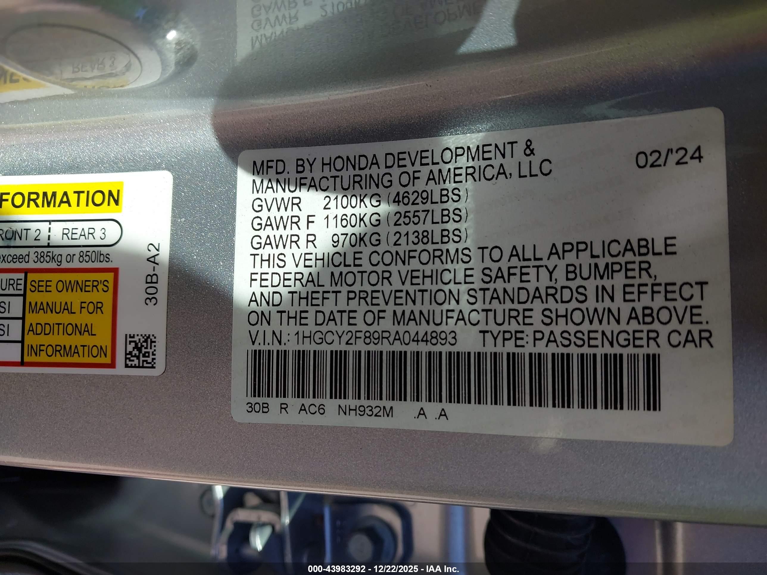HONDA ACCORD image 9