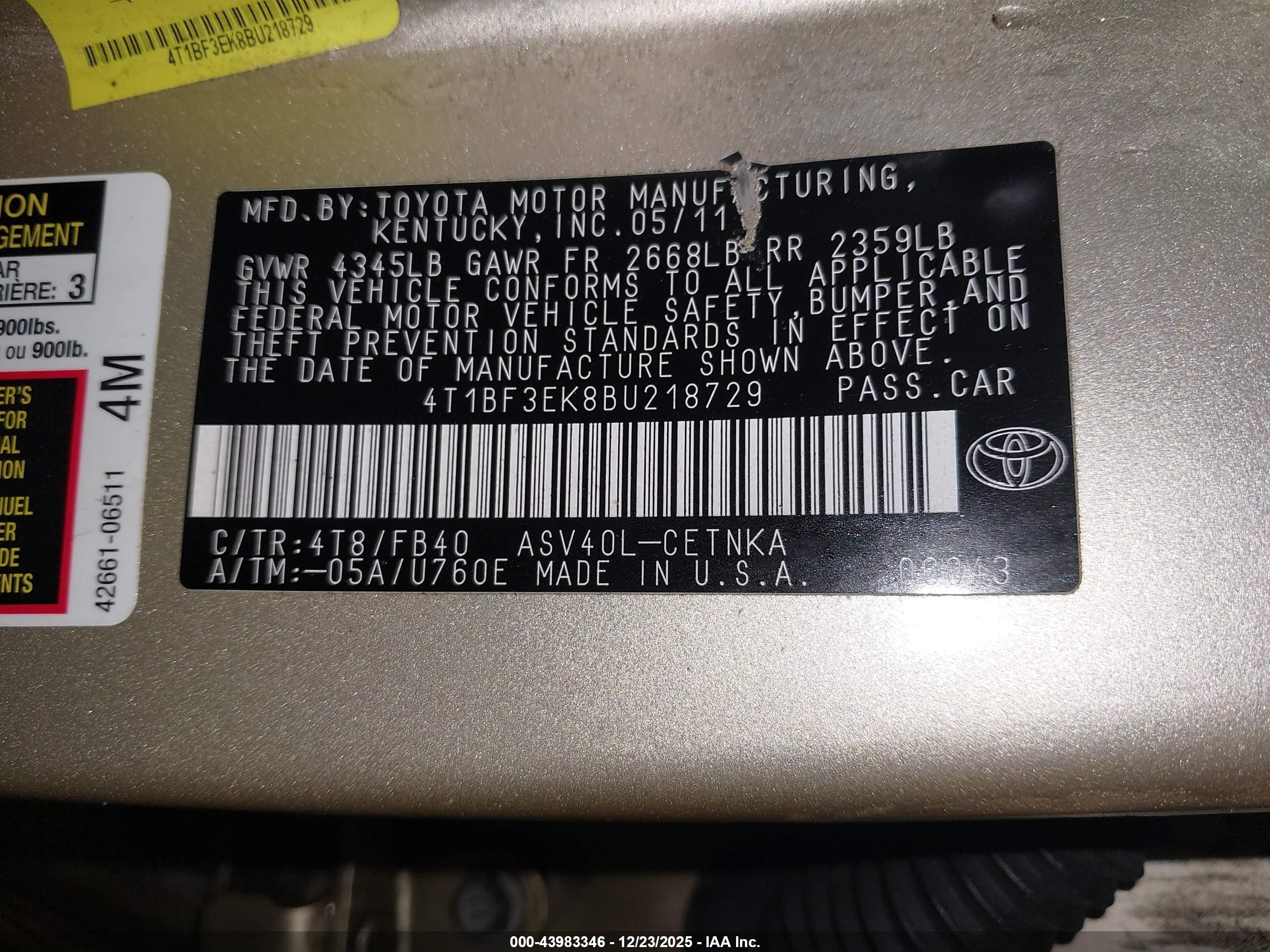 TOYOTA CAMRY image 9