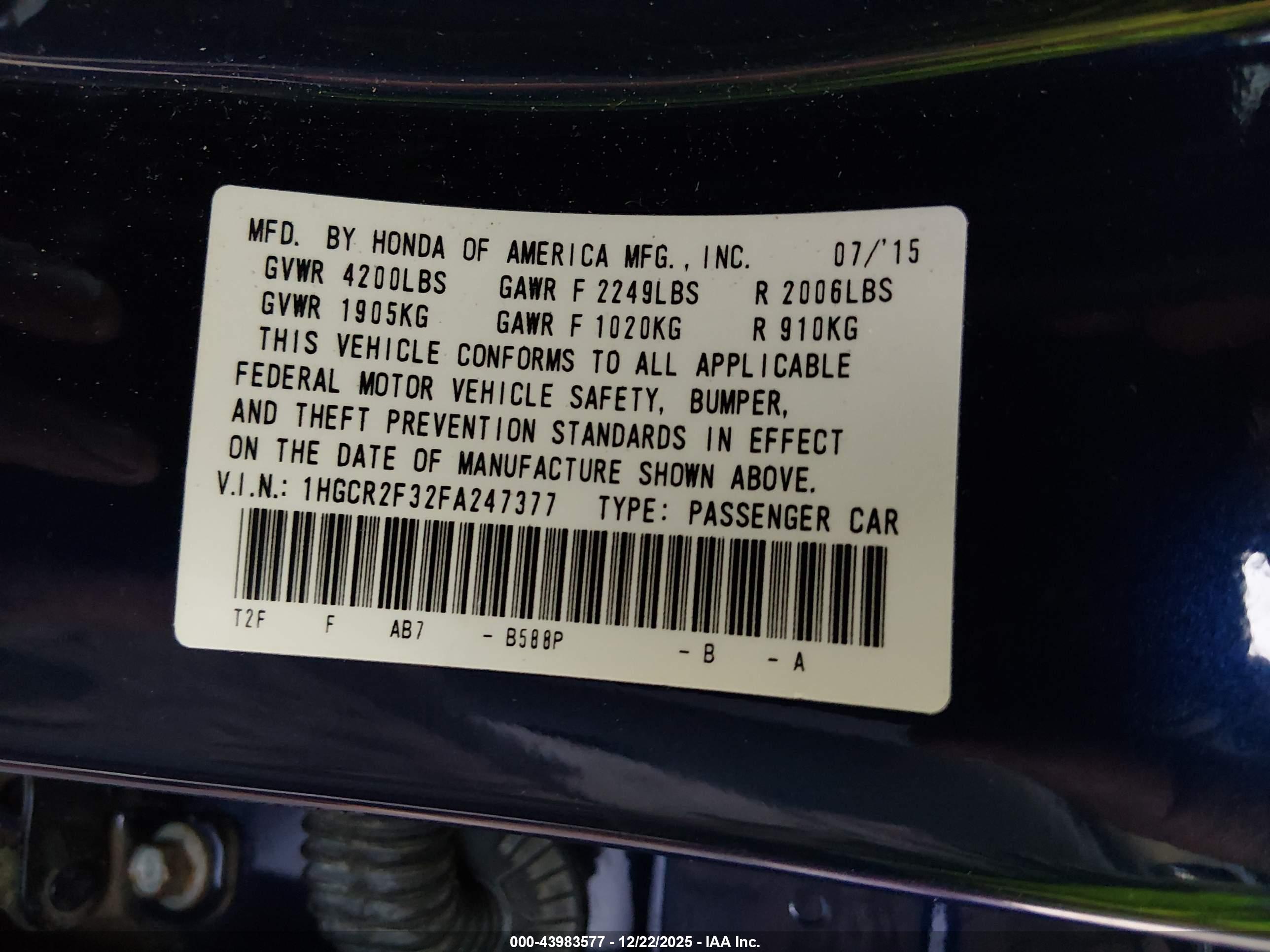 HONDA ACCORD image 9