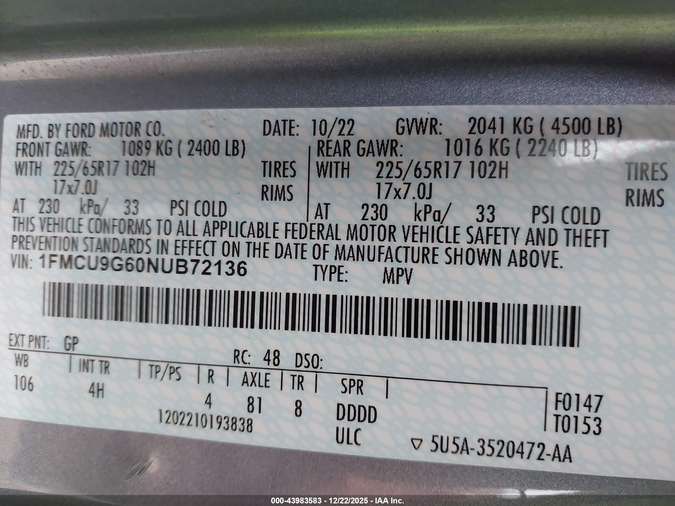 FORD ESCAPE image 9