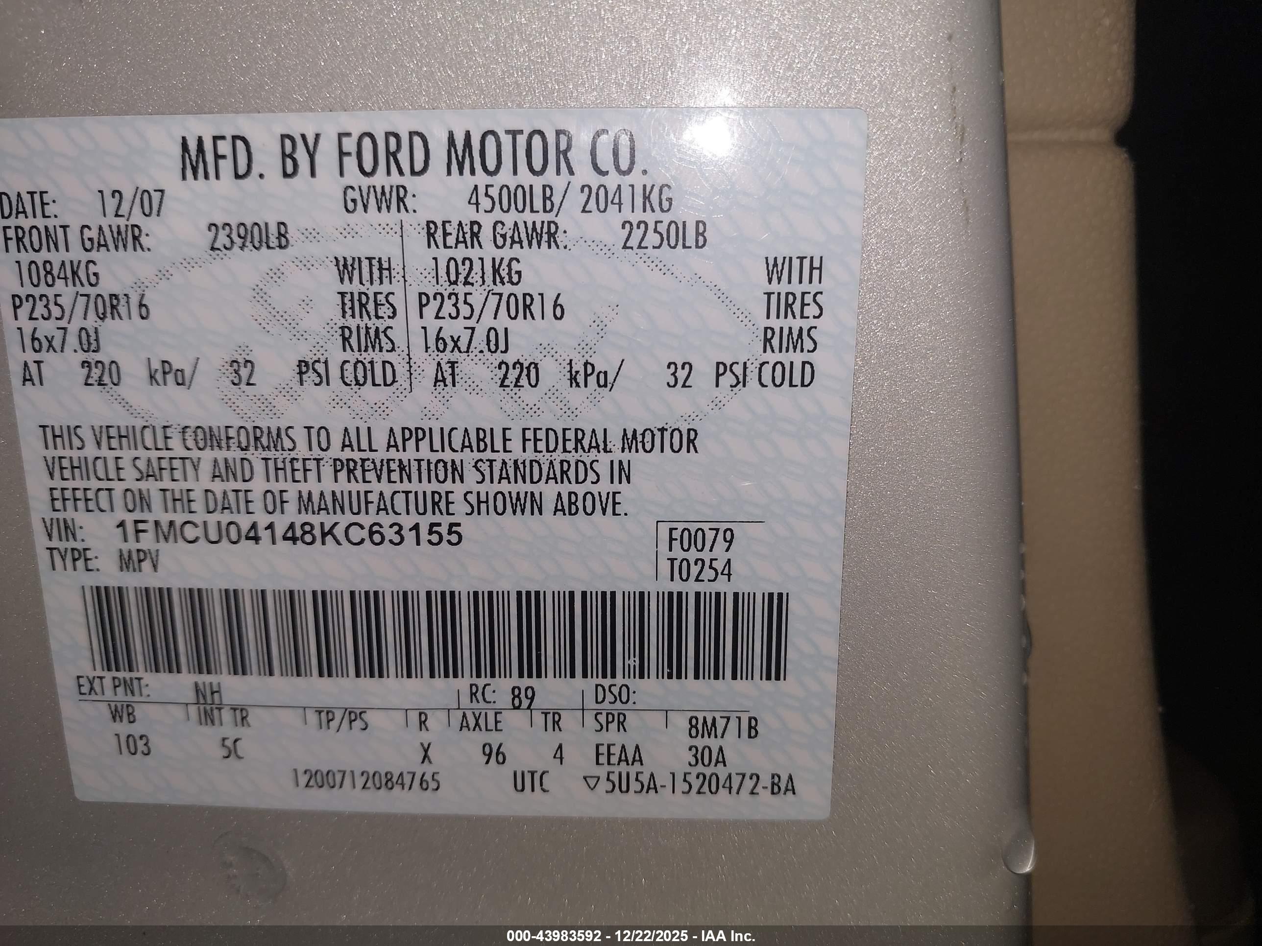 FORD ESCAPE image 9