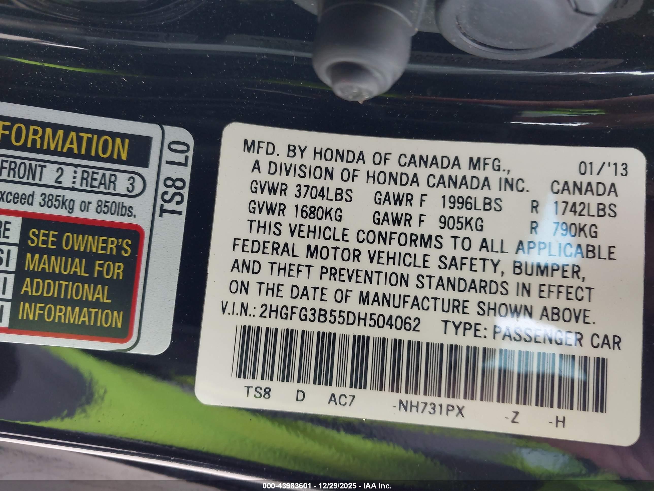 HONDA CIVIC image 9