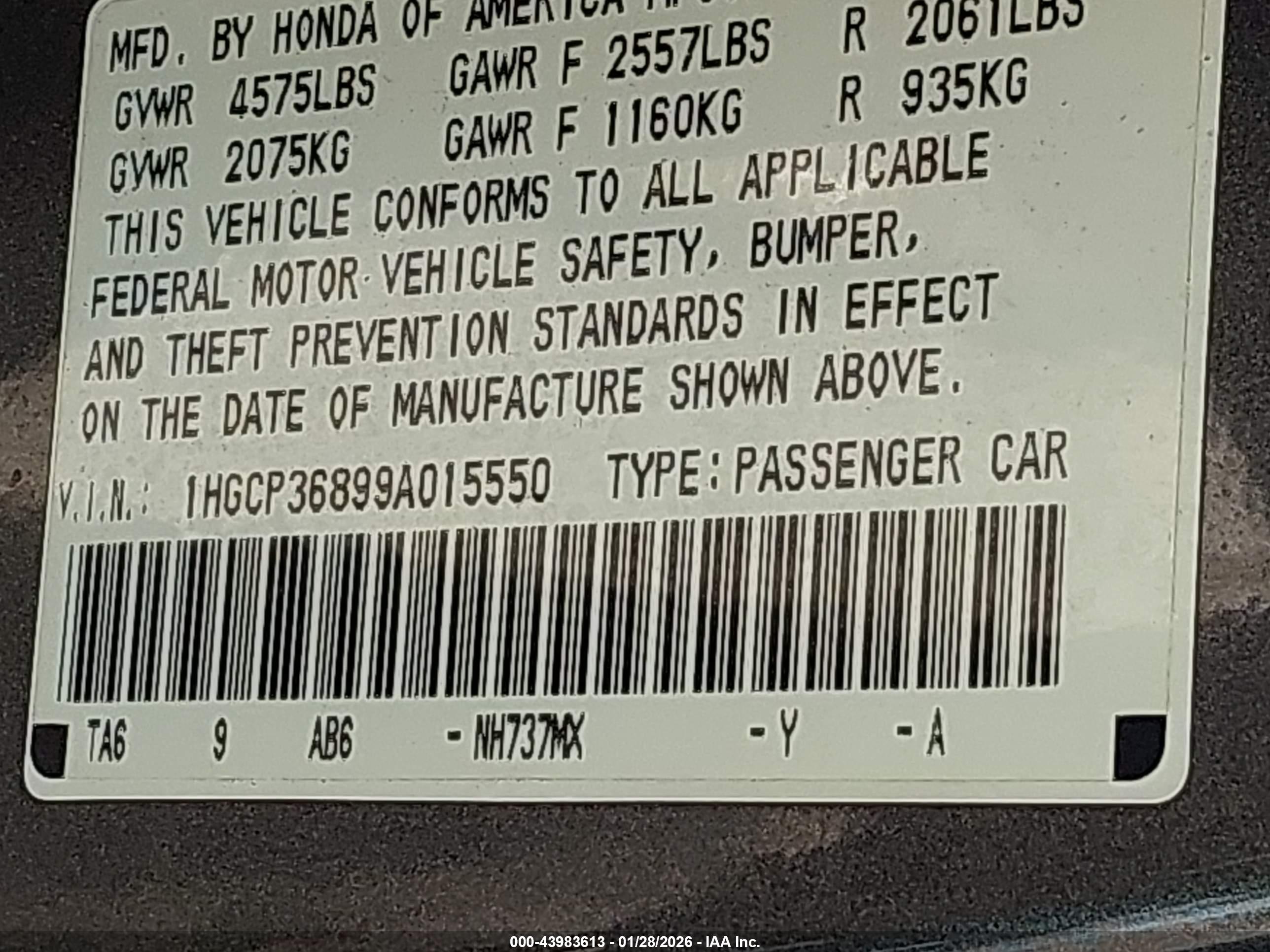 HONDA ACCORD image 9