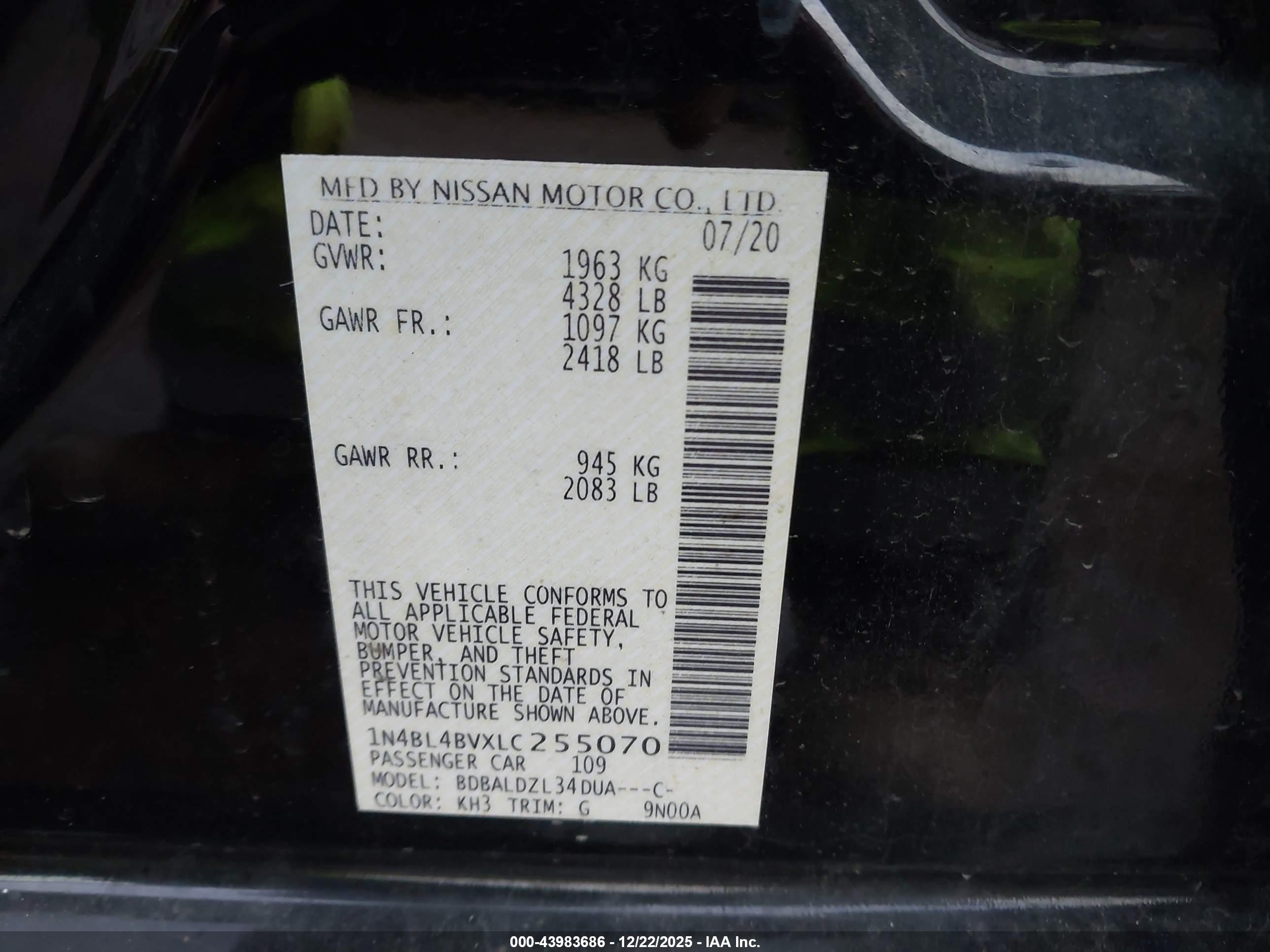NISSAN ALTIMA image 9