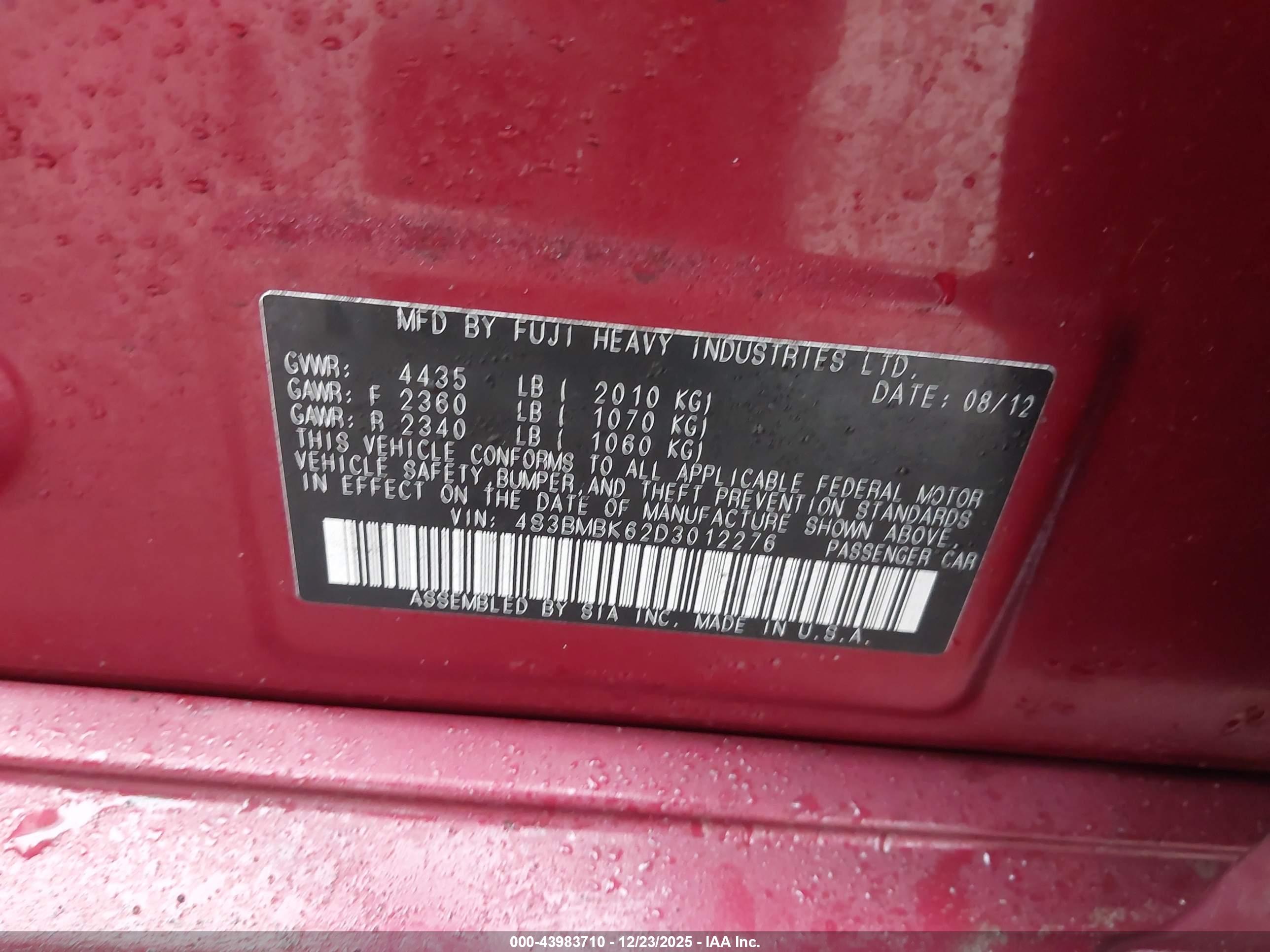 SUBARU LEGACY image 9