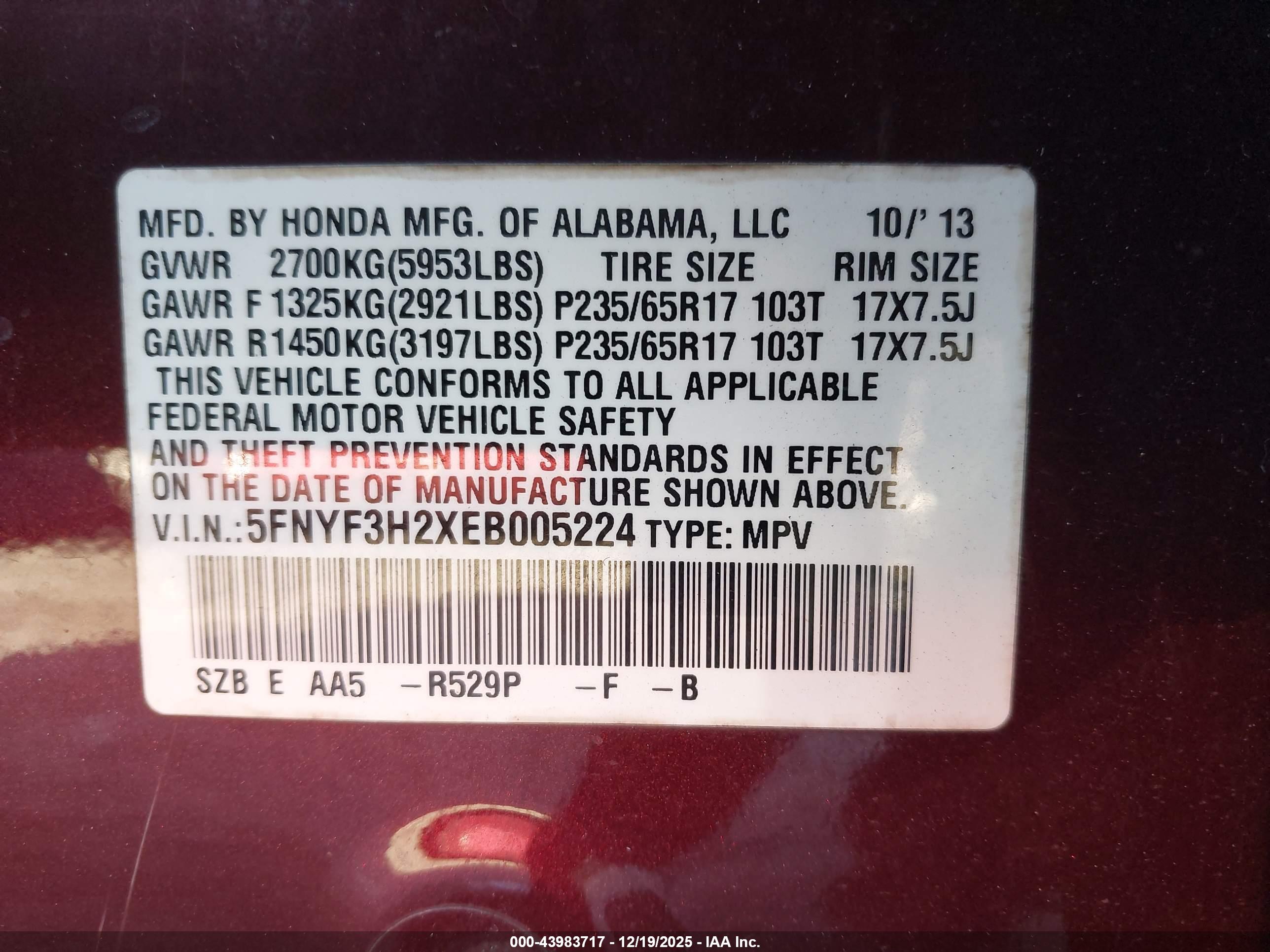 HONDA PILOT image 9