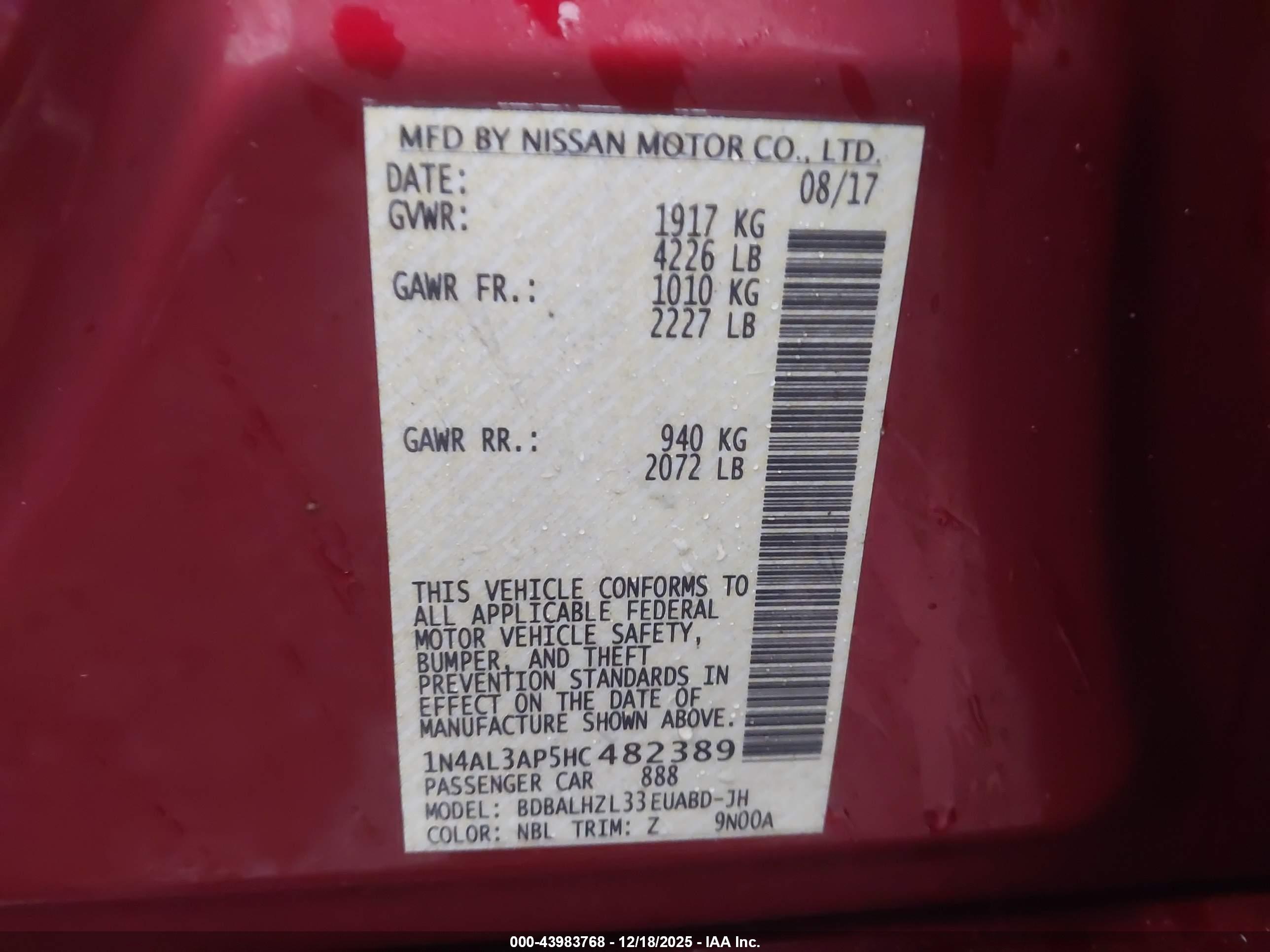 NISSAN ALTIMA image 9