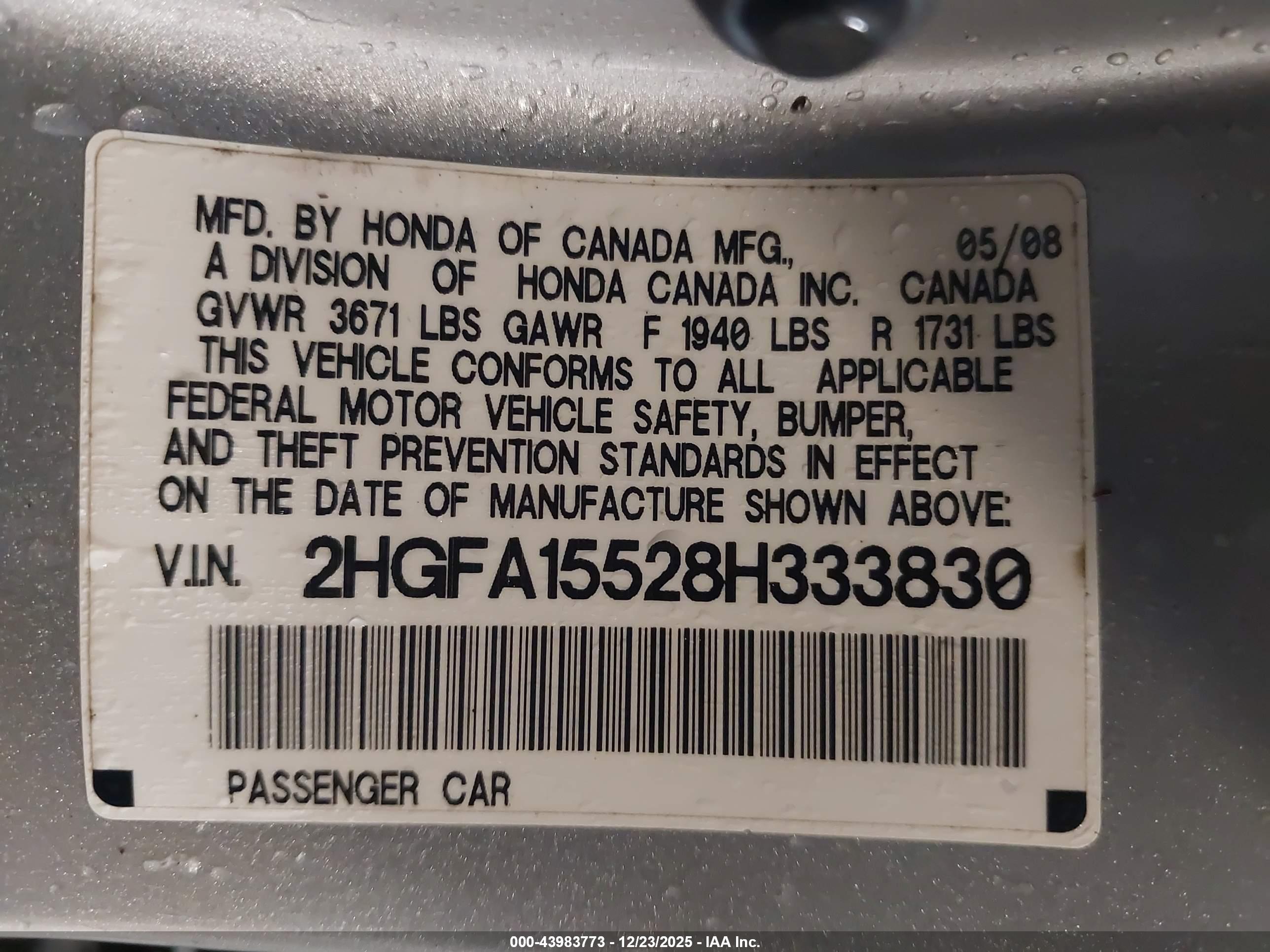 HONDA CIVIC image 9