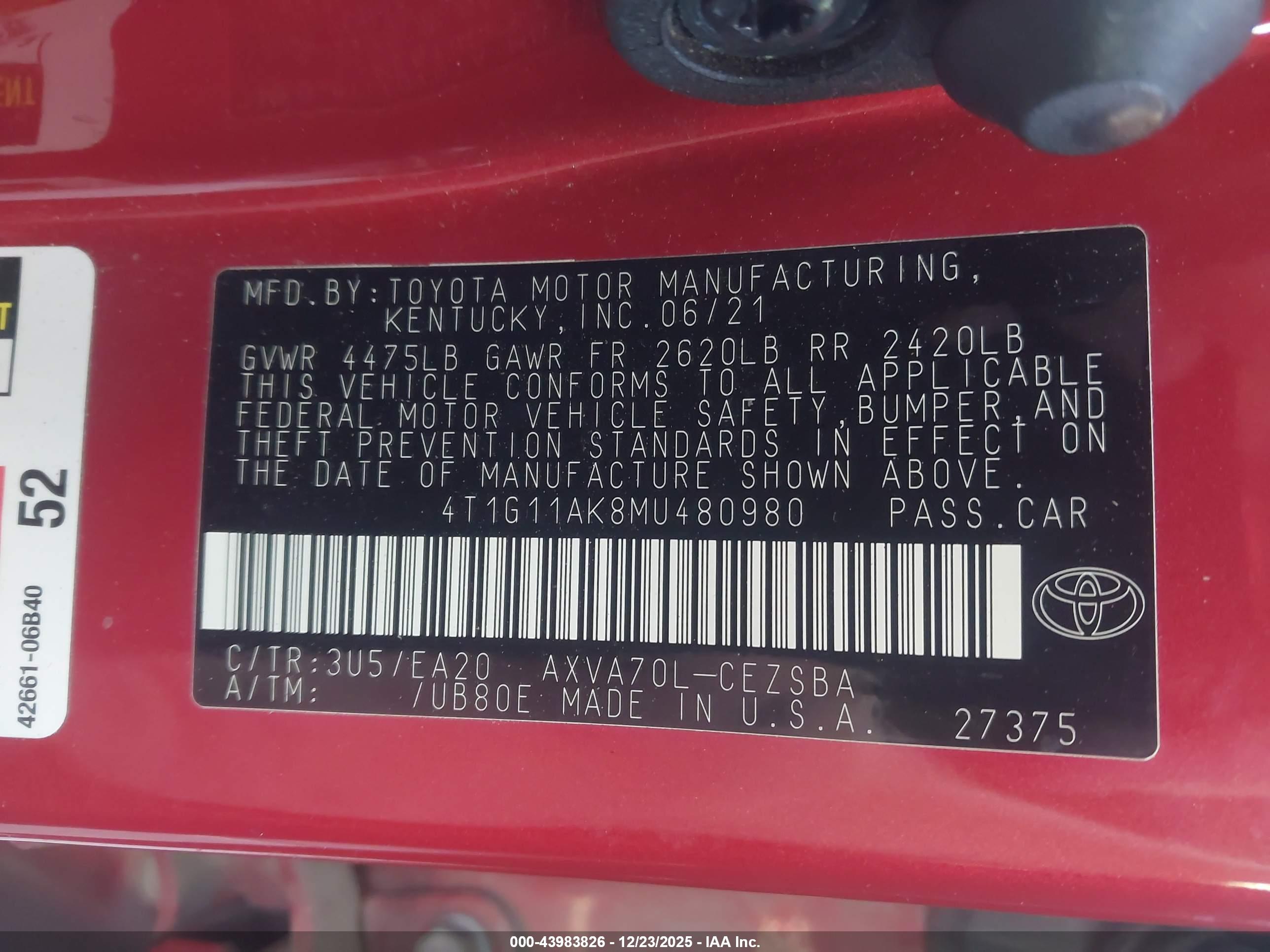 TOYOTA CAMRY image 9
