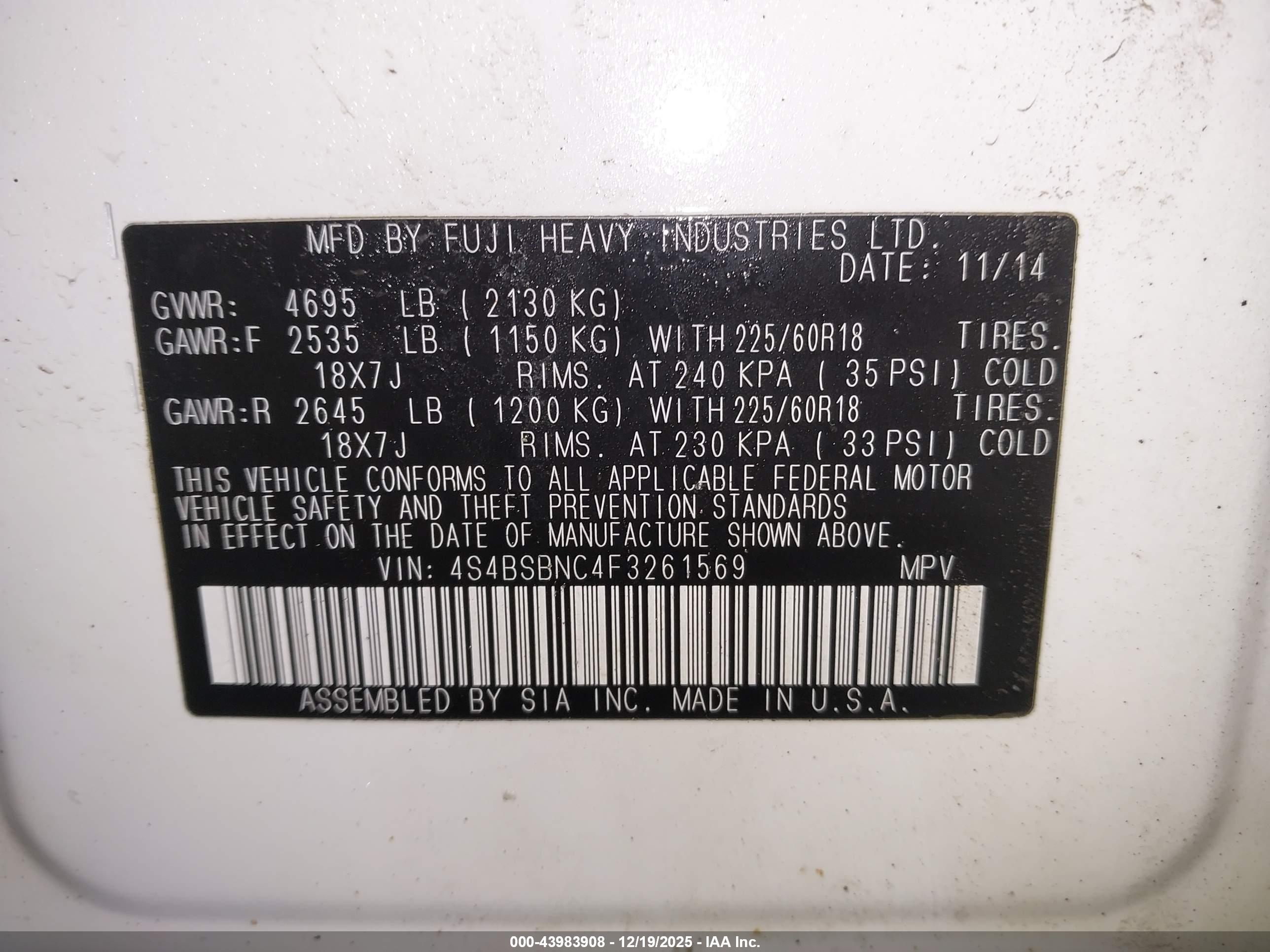 SUBARU OUTBACK image 9