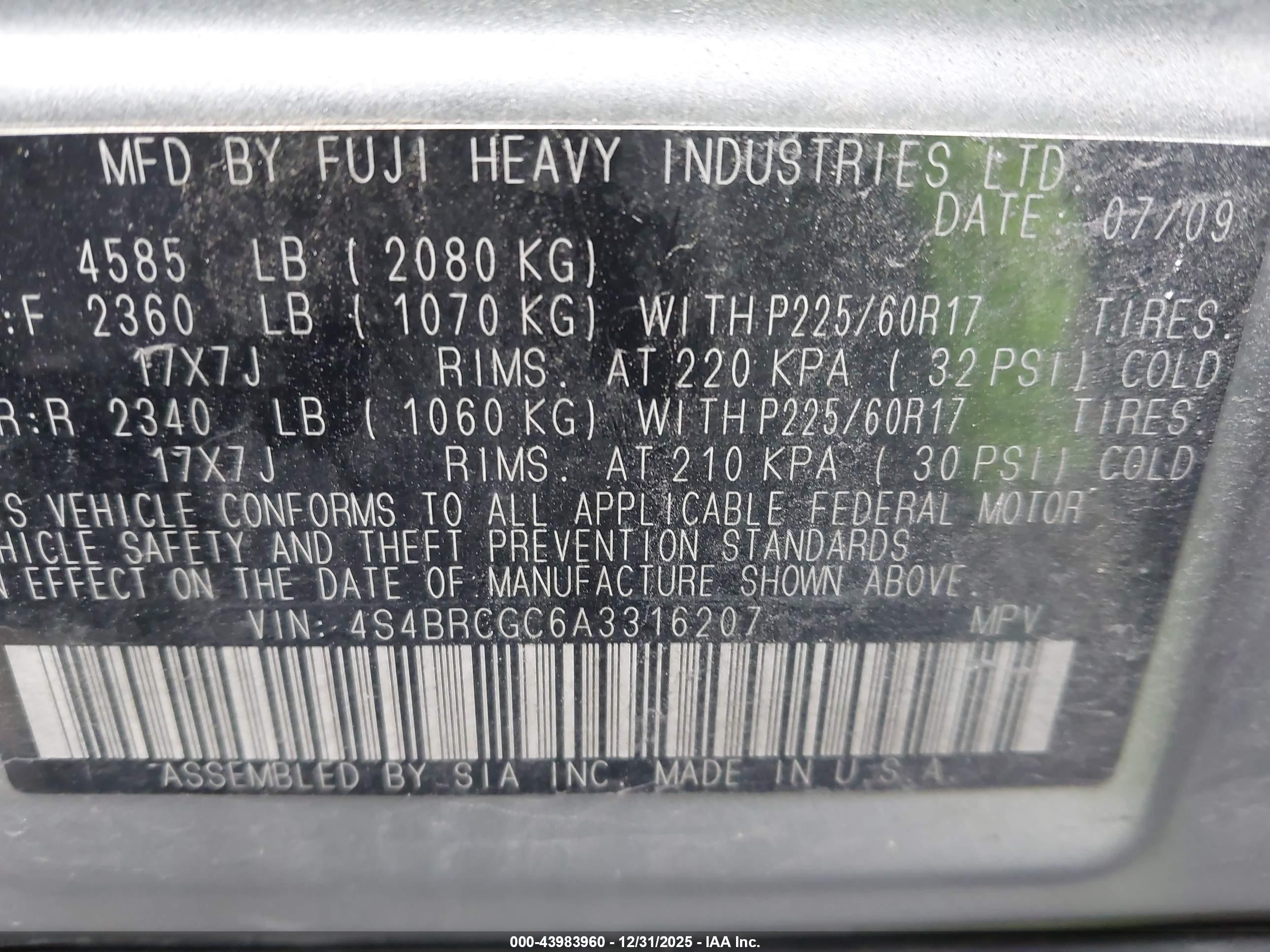 SUBARU OUTBACK image 9