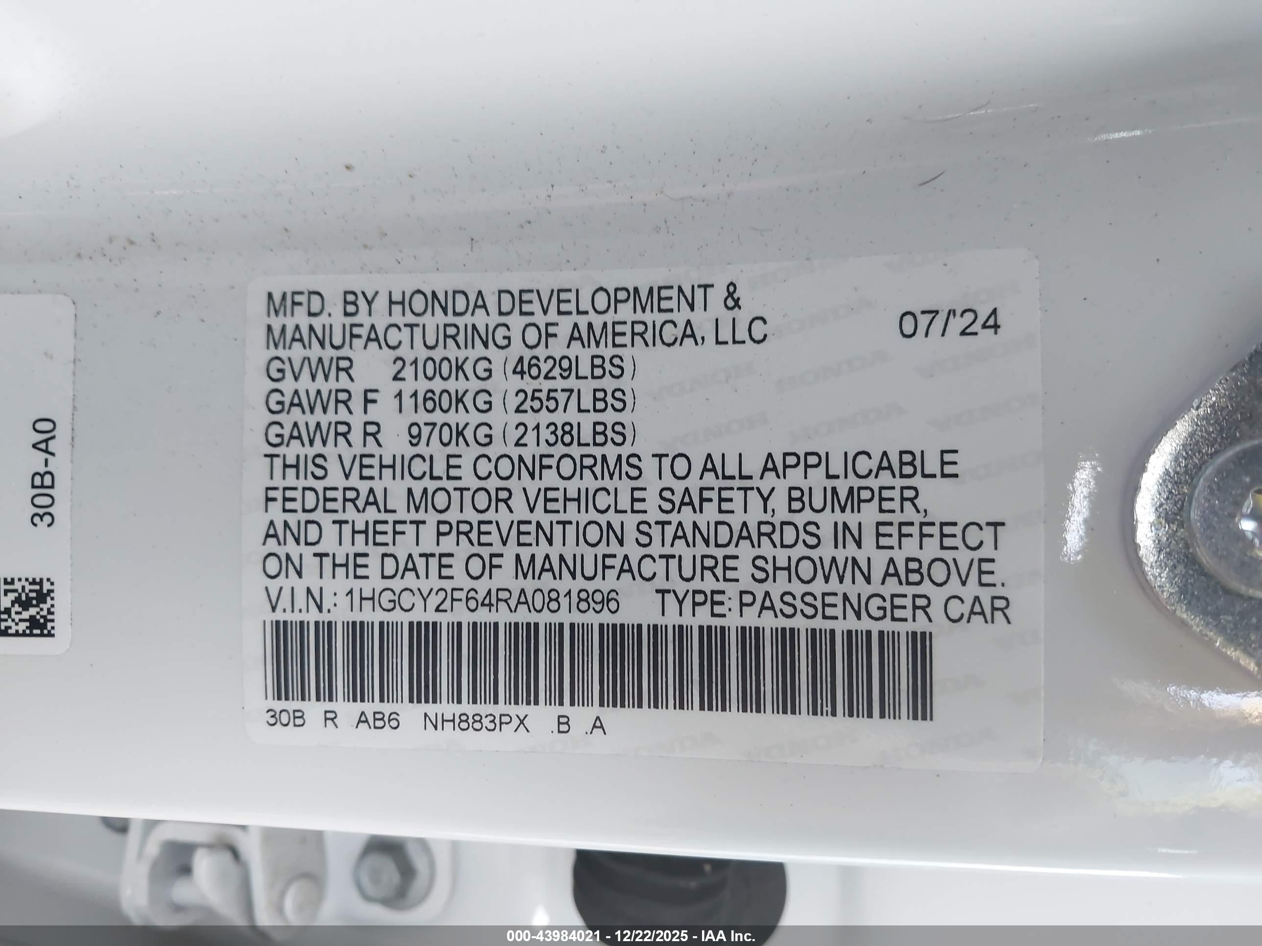 HONDA ACCORD image 9