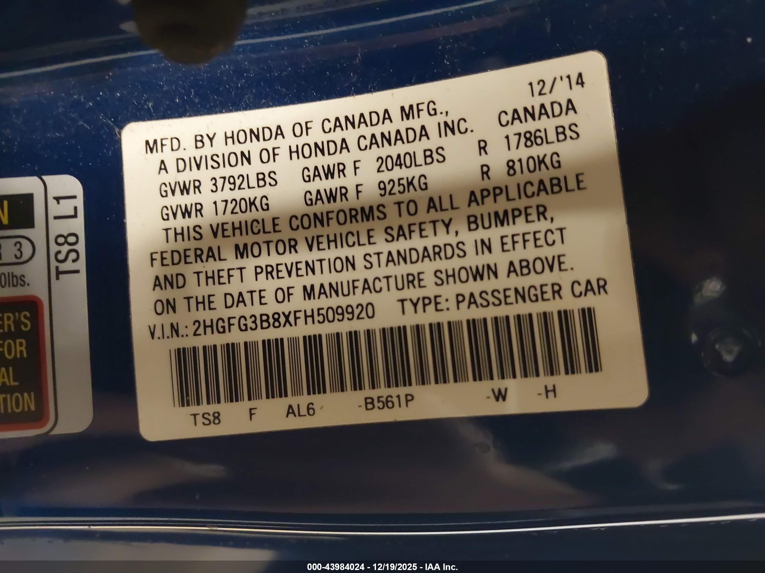 HONDA CIVIC image 9