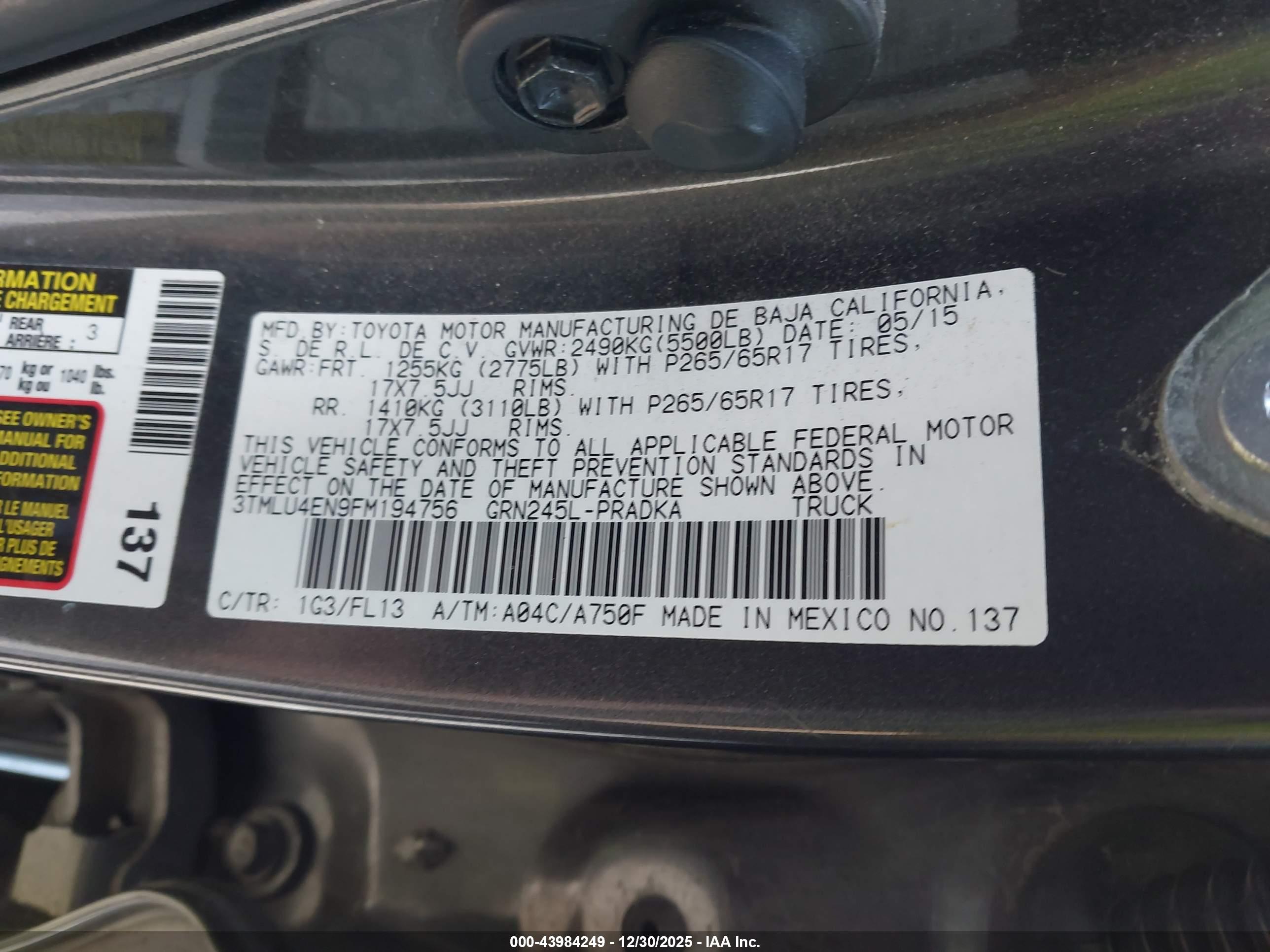TOYOTA TACOMA image 9