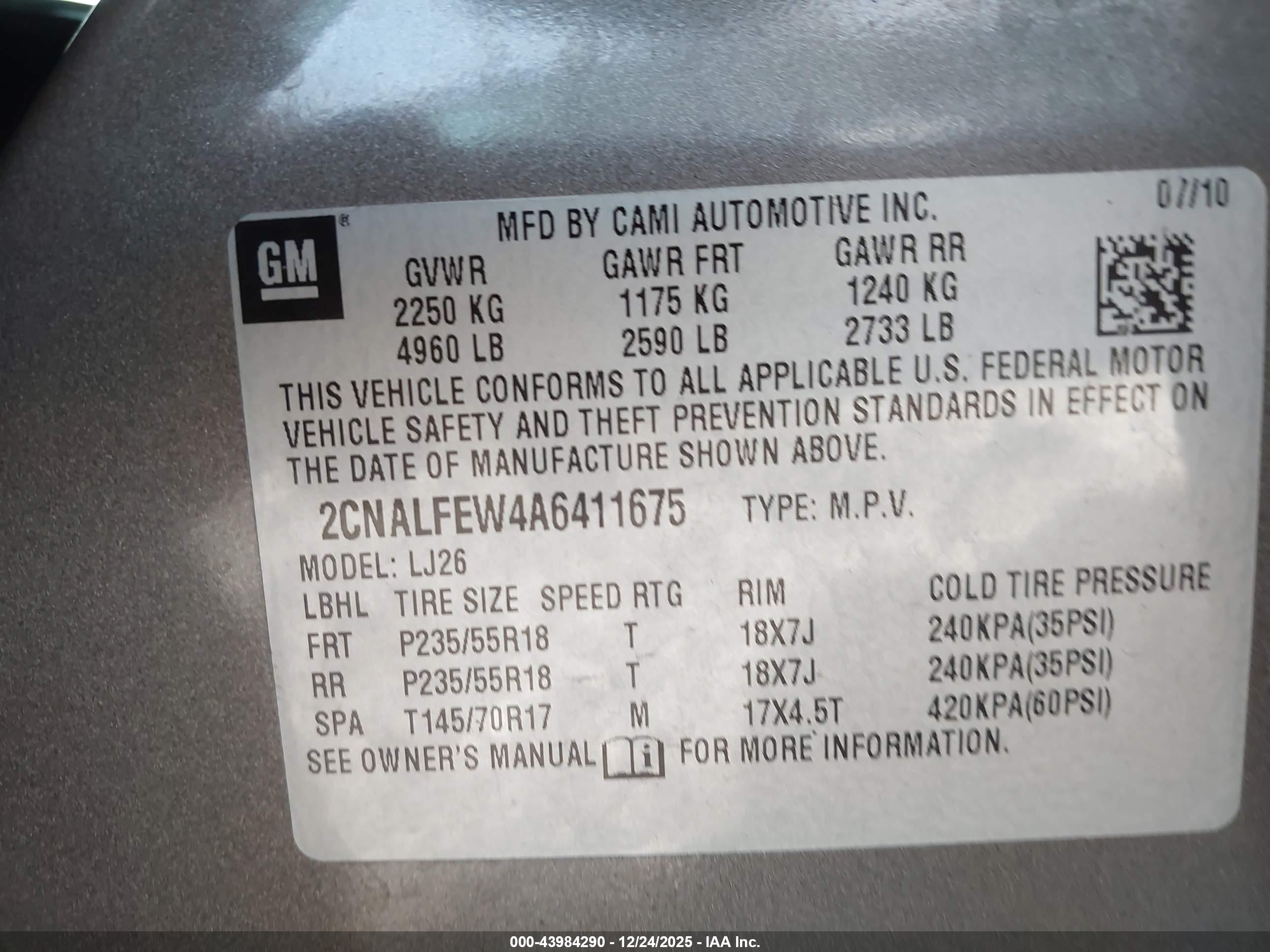 CHEVROLET EQUINOX image 9