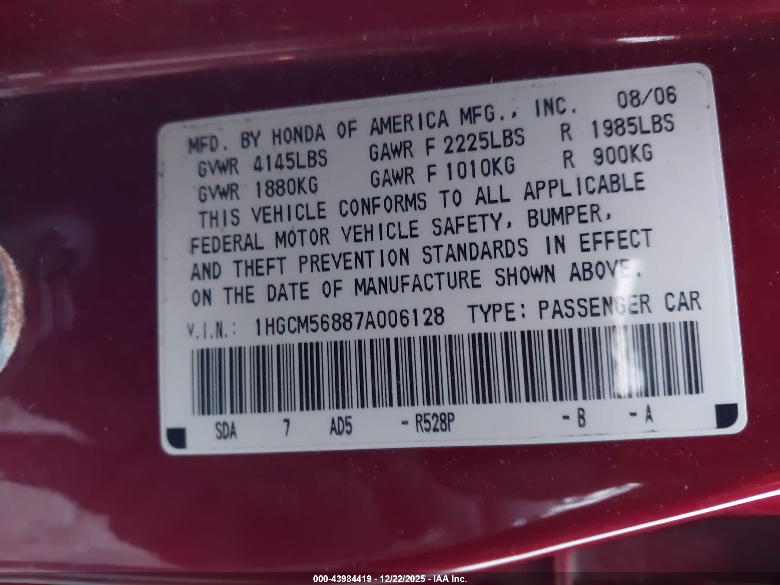 HONDA ACCORD image 9